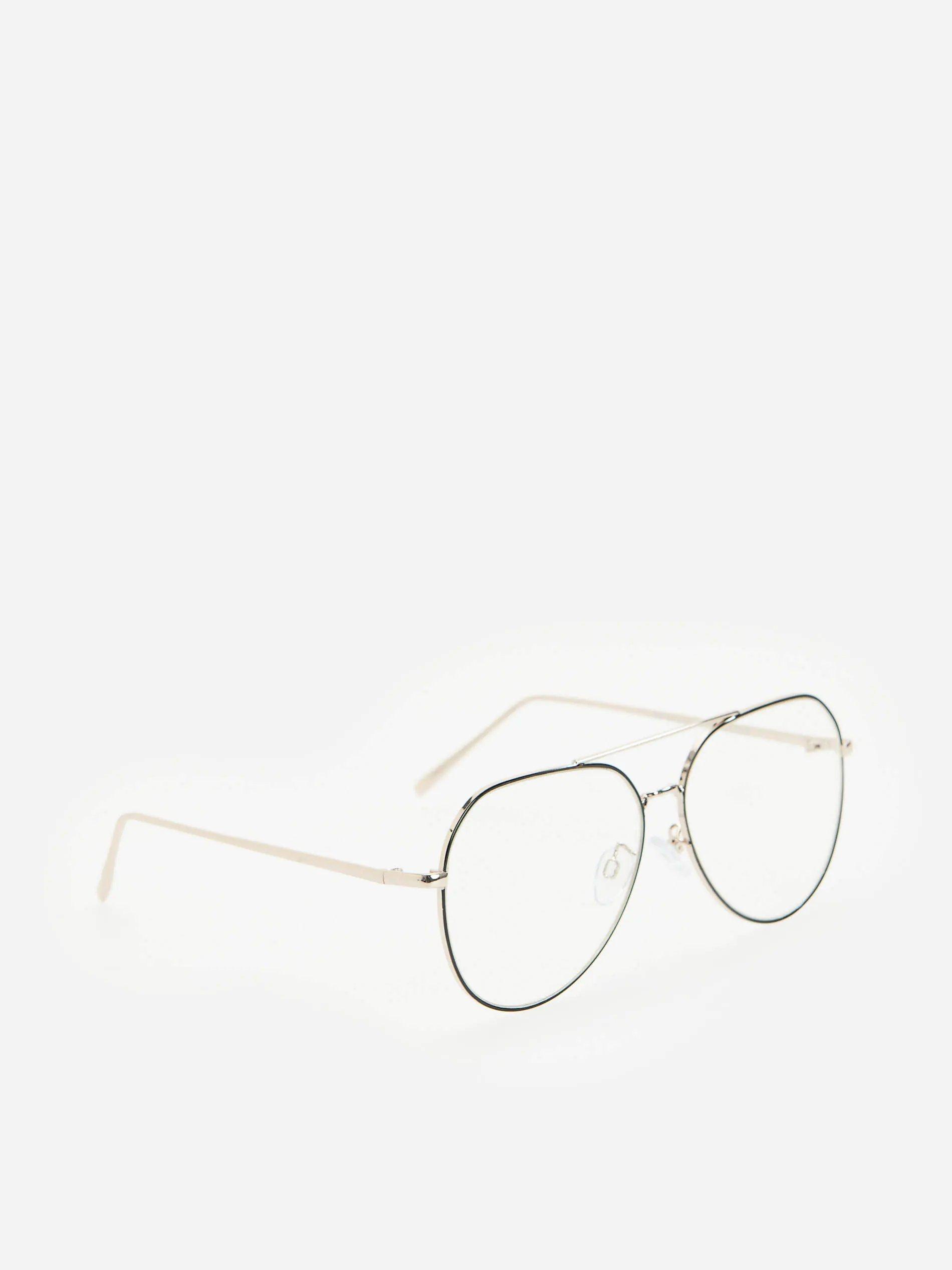 White No Lens Glasses, White, large image number 1