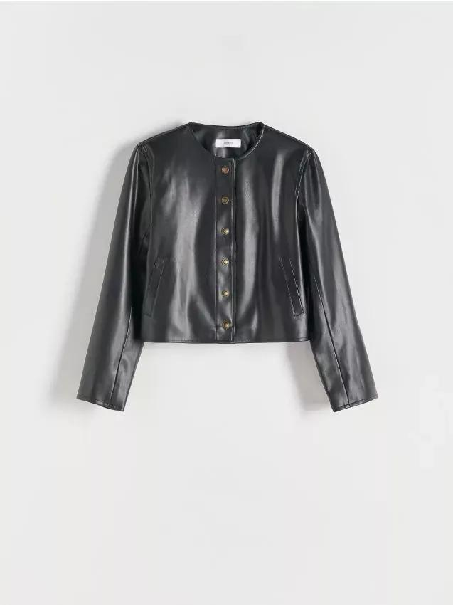 Black Jacket With Faux Fur Lining, , large image number 1