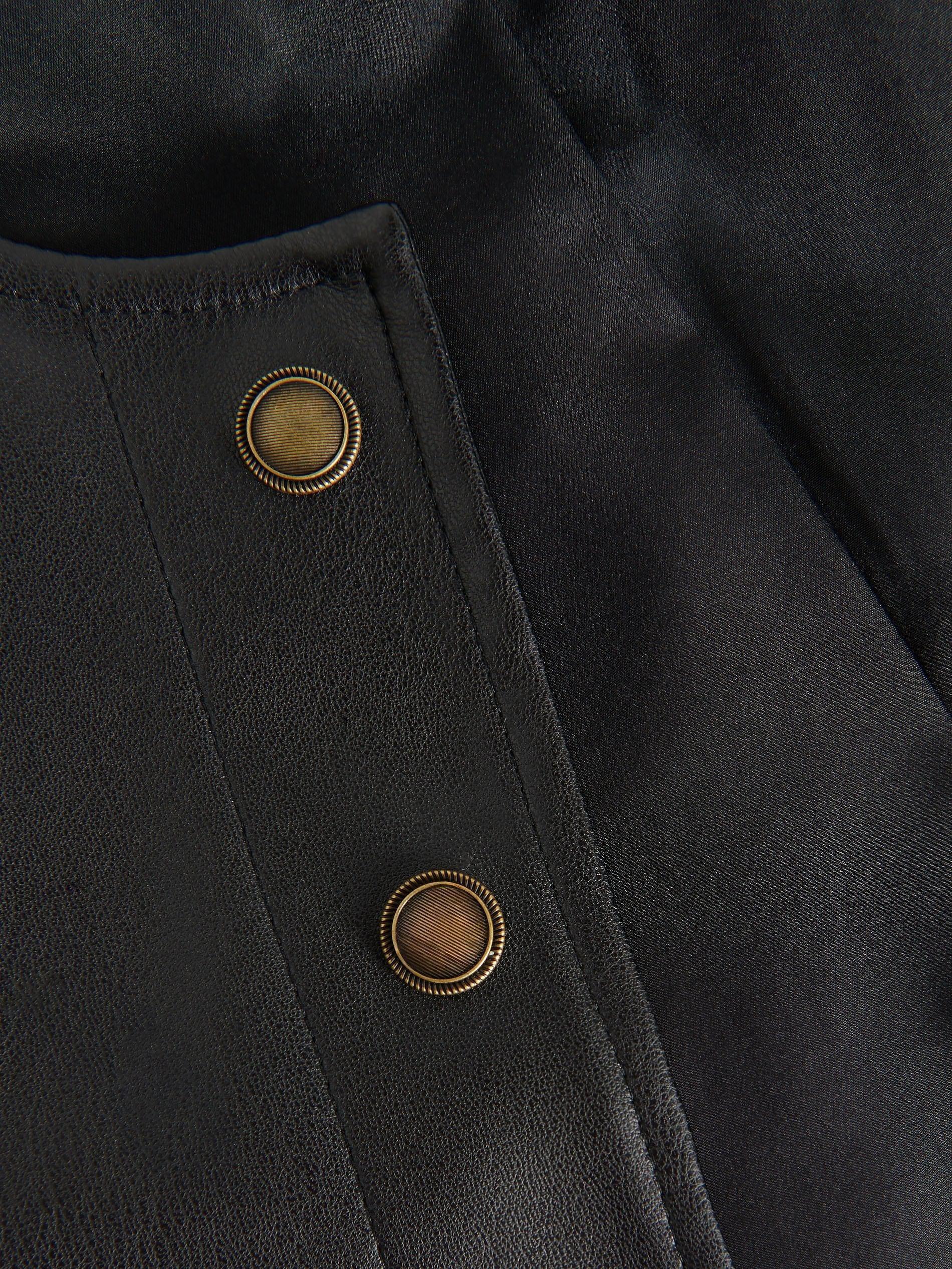 Black Jacket With Faux Fur Lining, , large image number 4