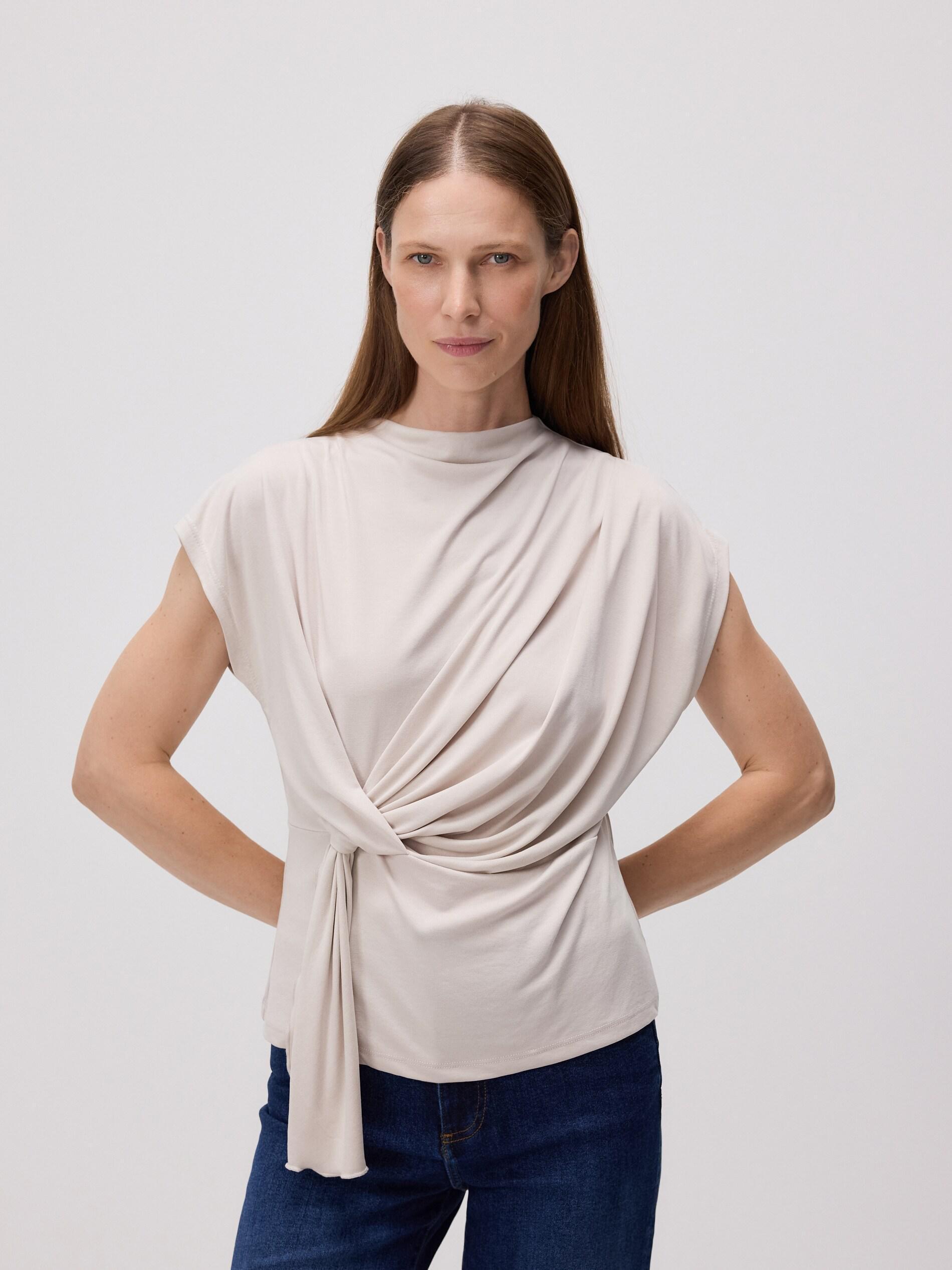 Beige Blouse, Ivory, medium