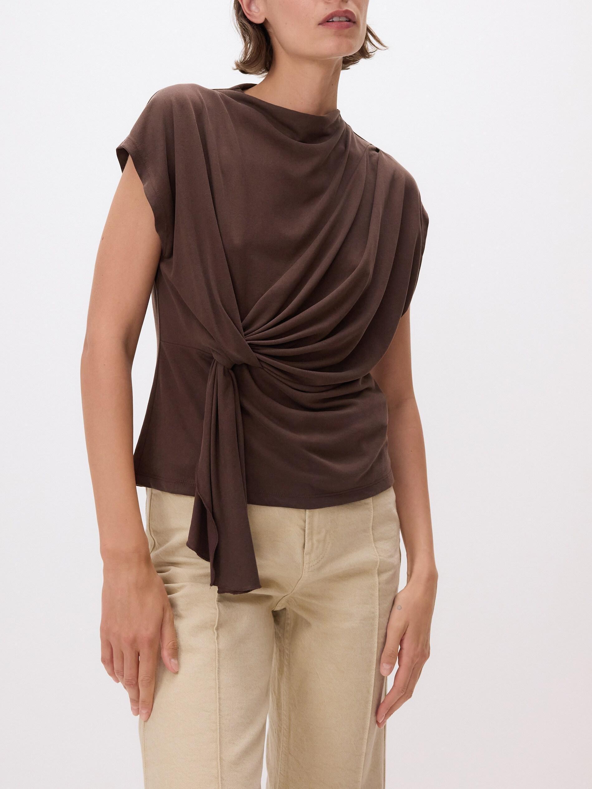 Brown Blouse, Brown, large image number 0