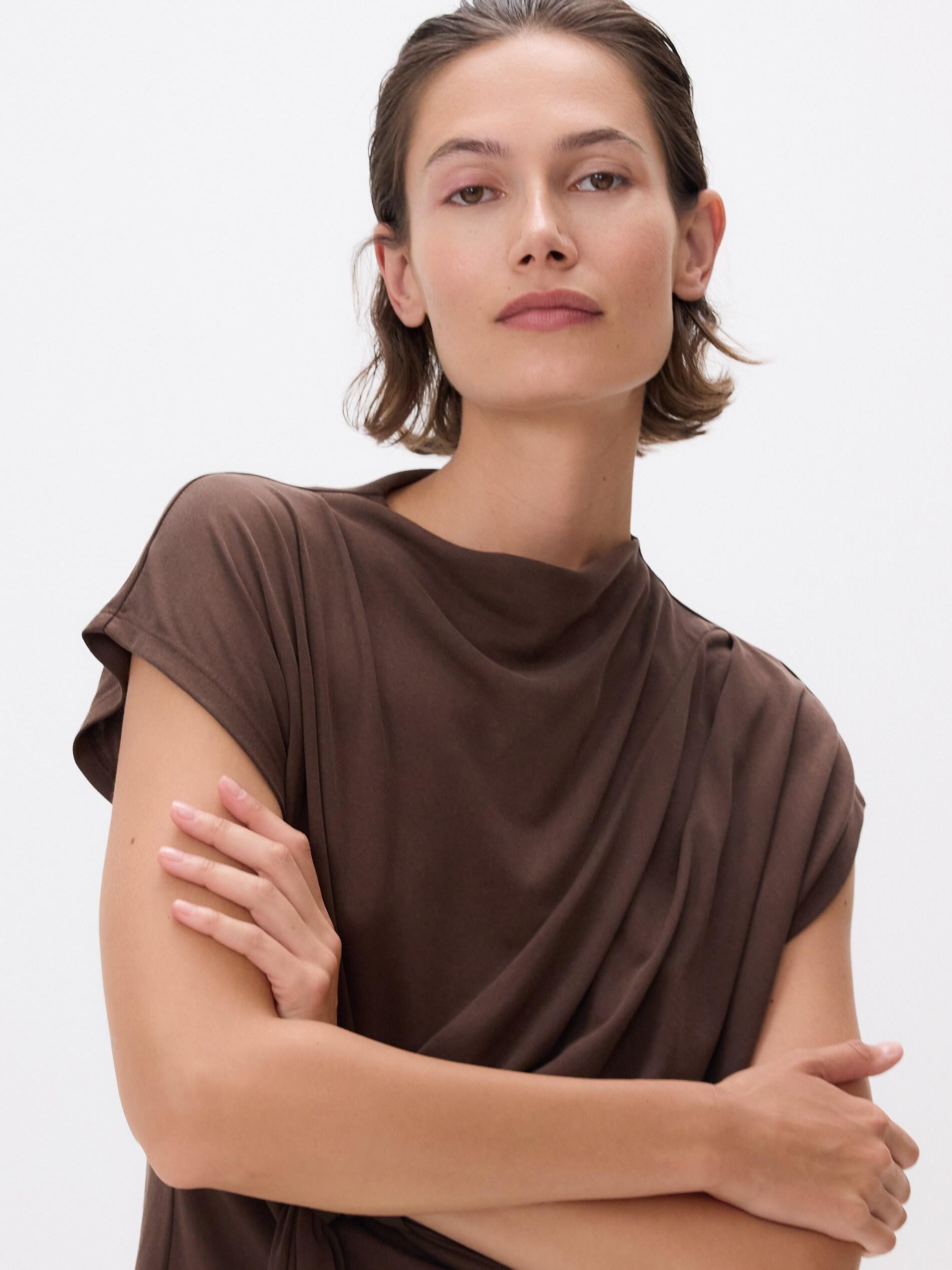 Brown Blouse, Brown, large image number 2