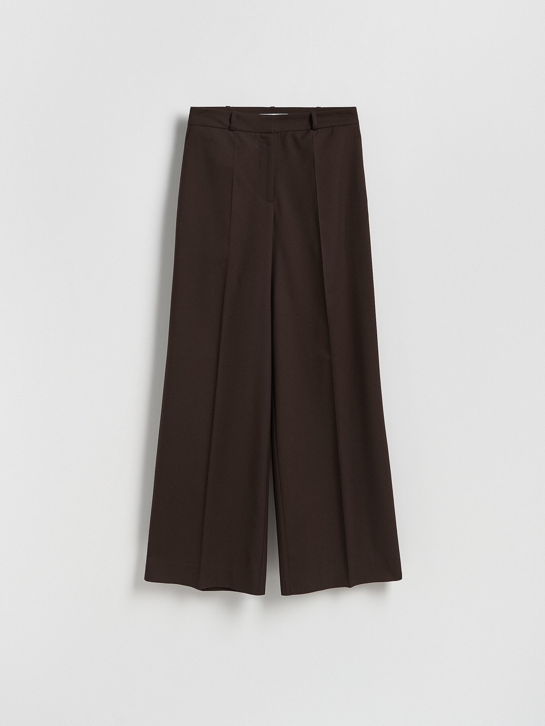 Brown Trousers With Pressed Crease, Brown, large image number 3