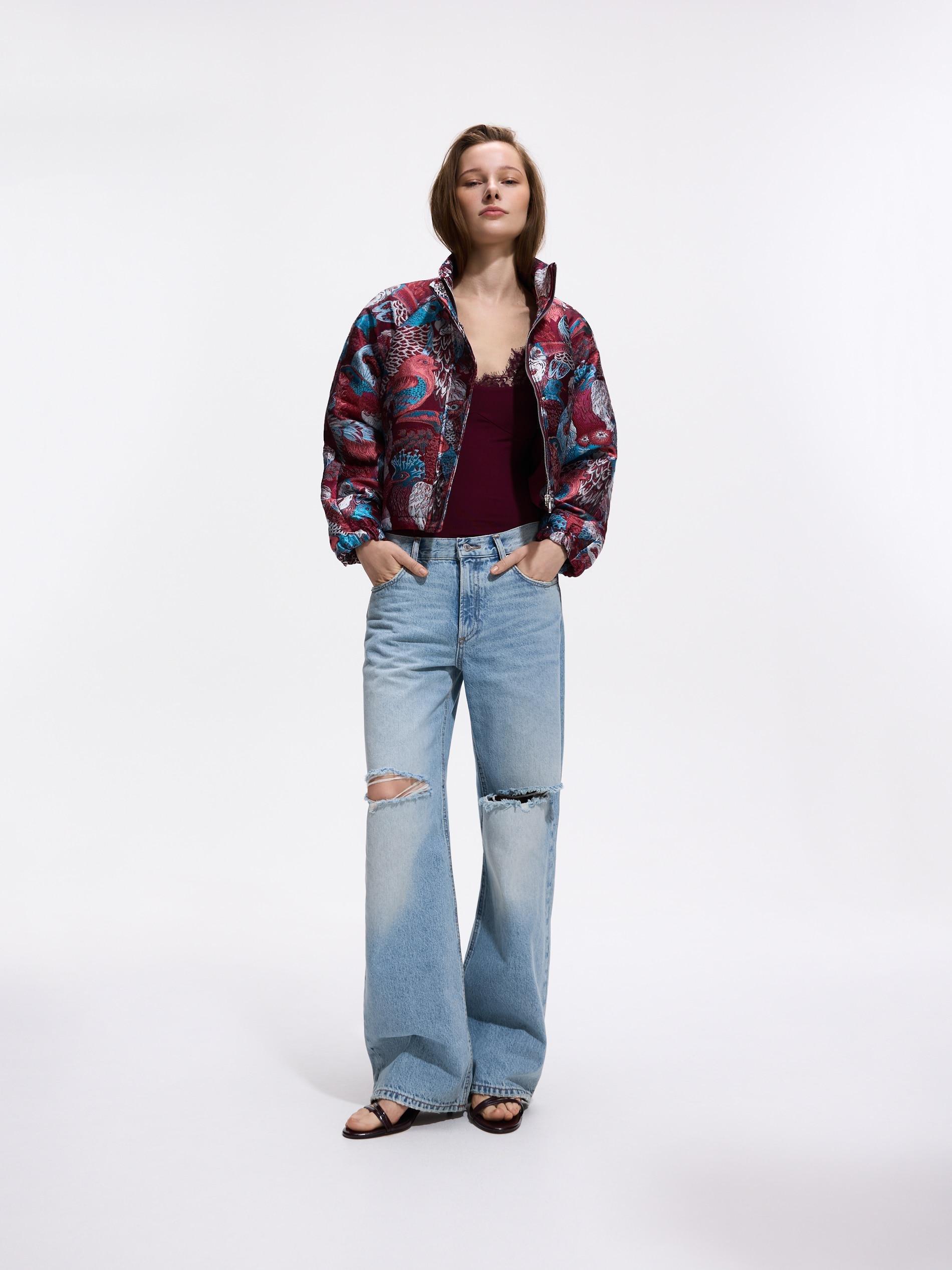 Burgundy Jacquard Jacket, 7401_53M, large image number 1