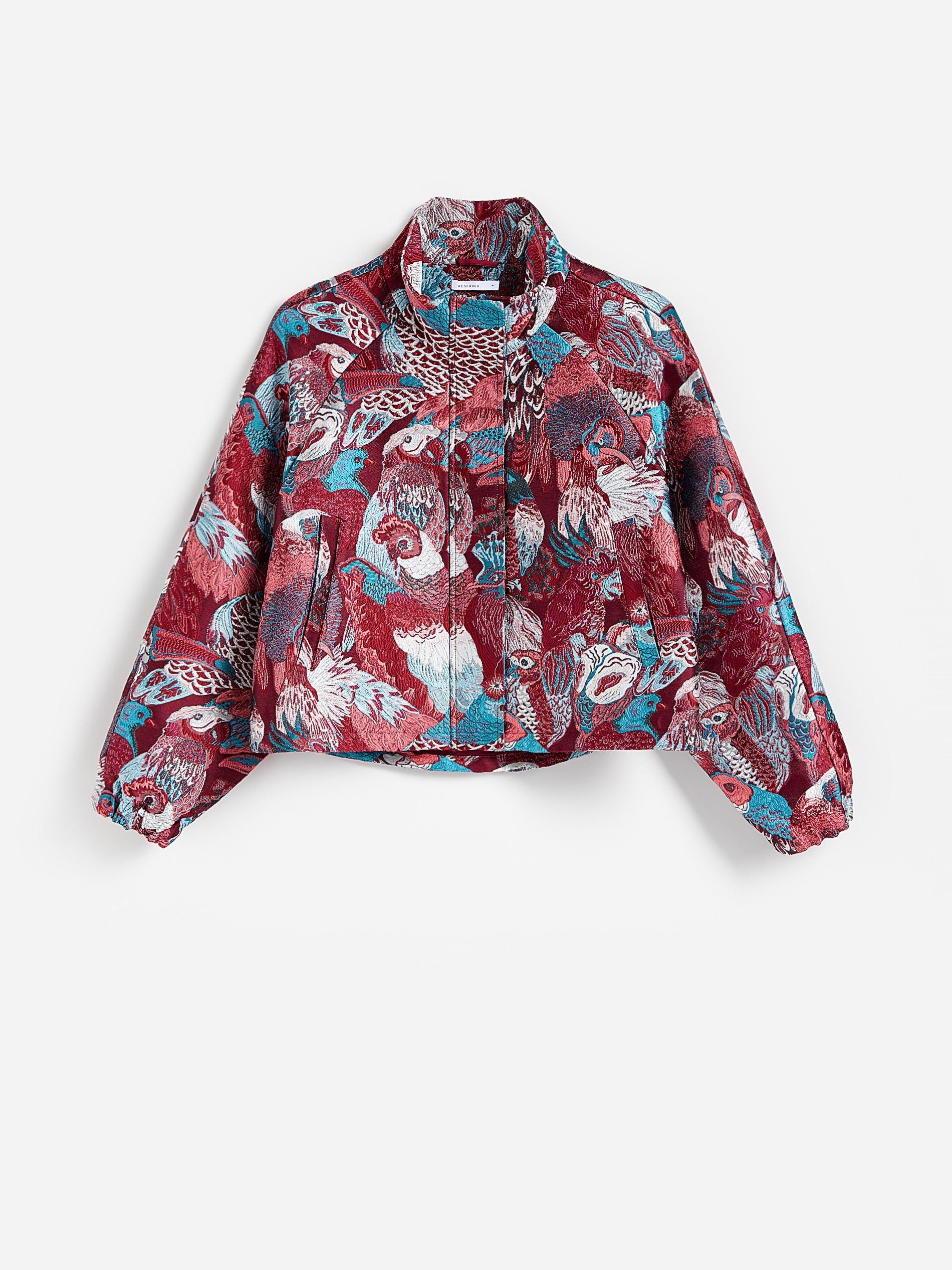 Burgundy Jacquard Jacket, 7401_53M, large image number 6