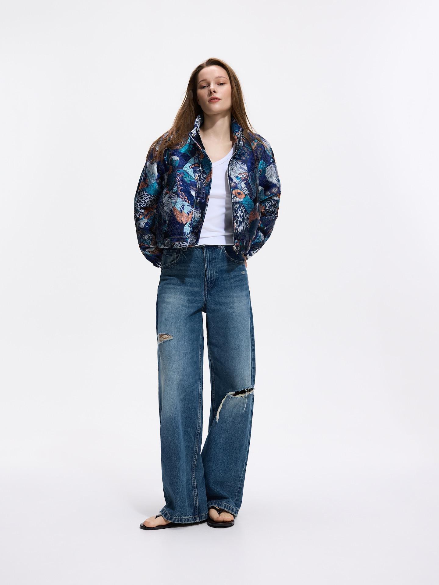 Navy Jacquard Jacket, Navy, medium