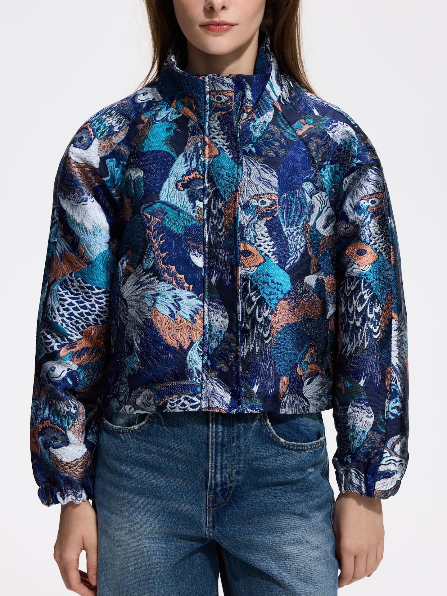 Navy Jacquard Jacket, Navy, medium