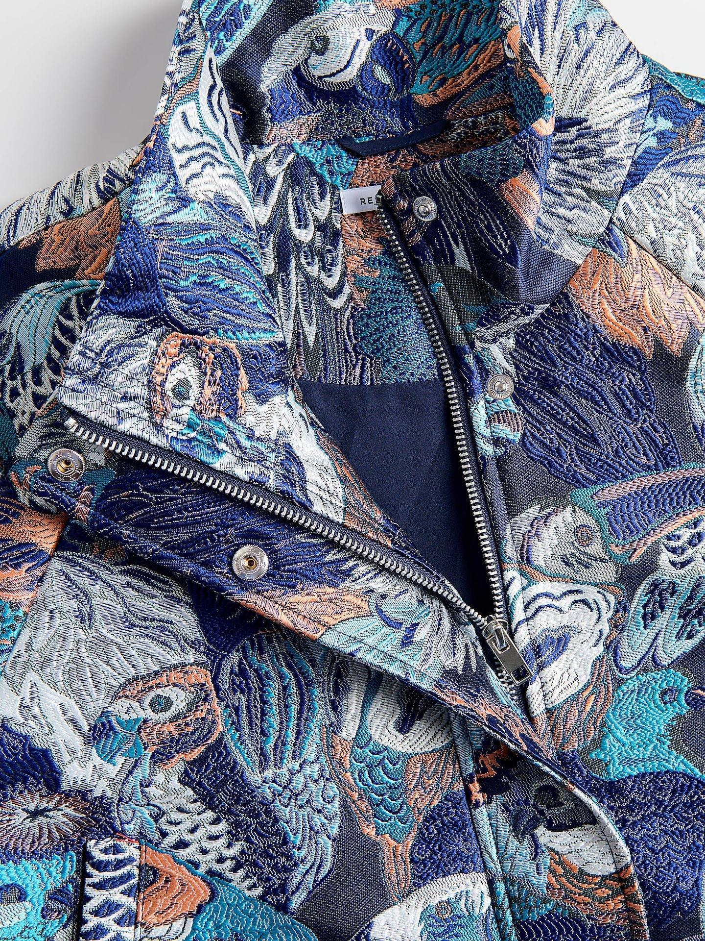 Navy Jacquard Jacket, Navy, large image number 5