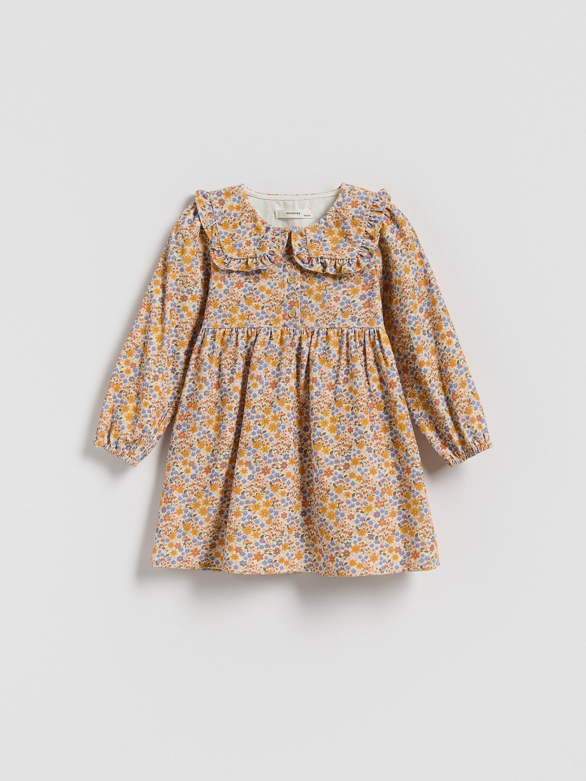 Multicolour Collared Patterned Dress , Kids Girls, Multicolor, large image number 2
