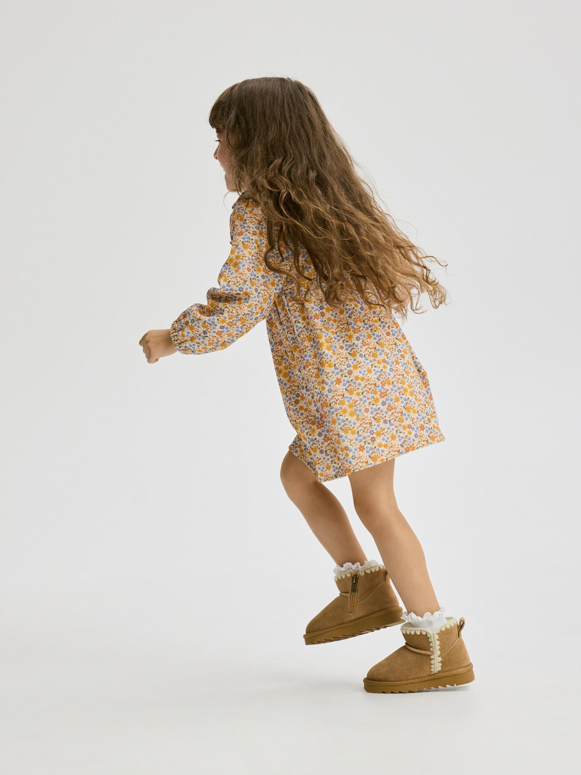 Multicolour Collared Patterned Dress , Kids Girls, Multicolor, large image number 4