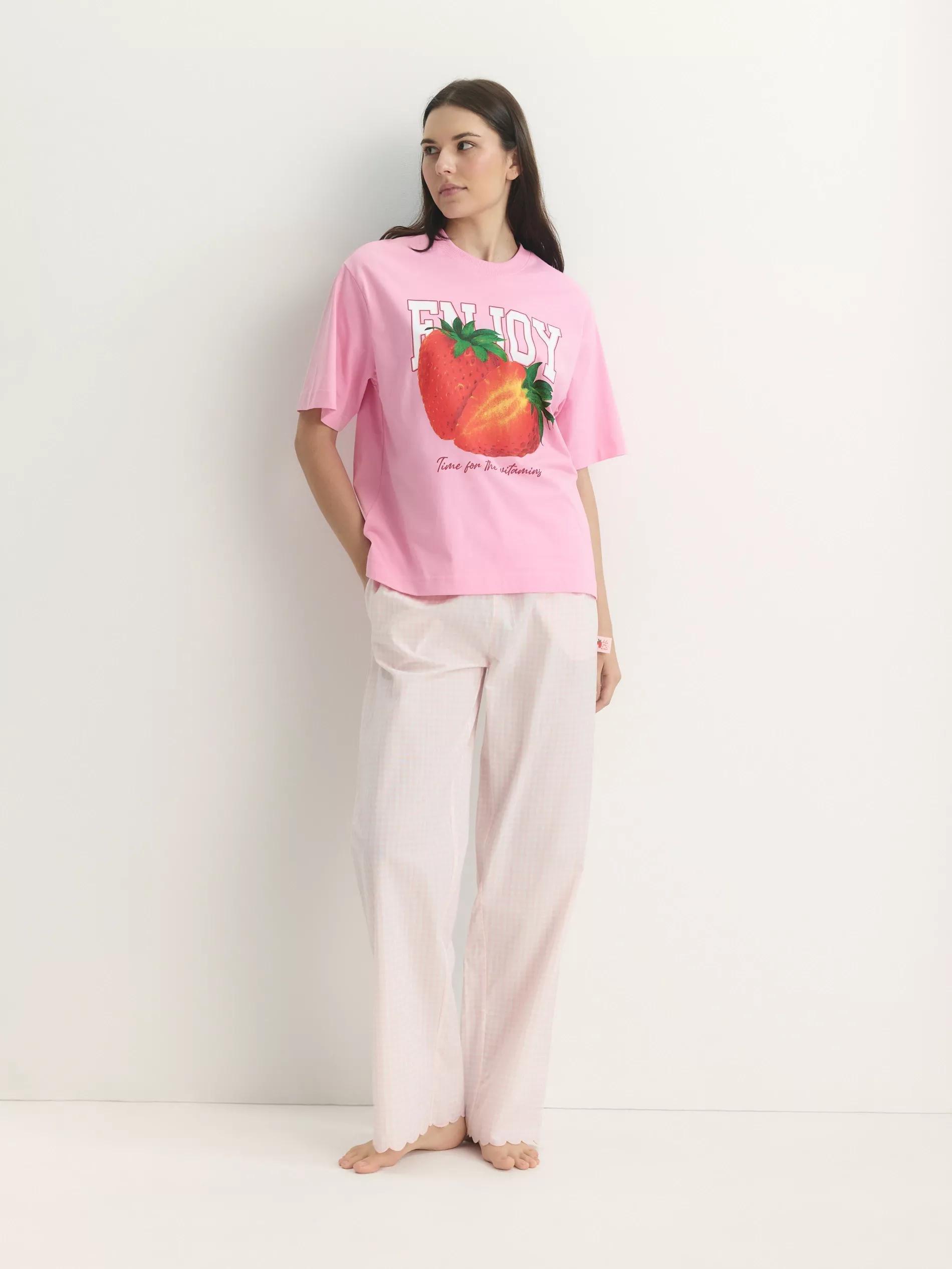 Pink Regular Fit Printed T-Shirt, , large image number 1