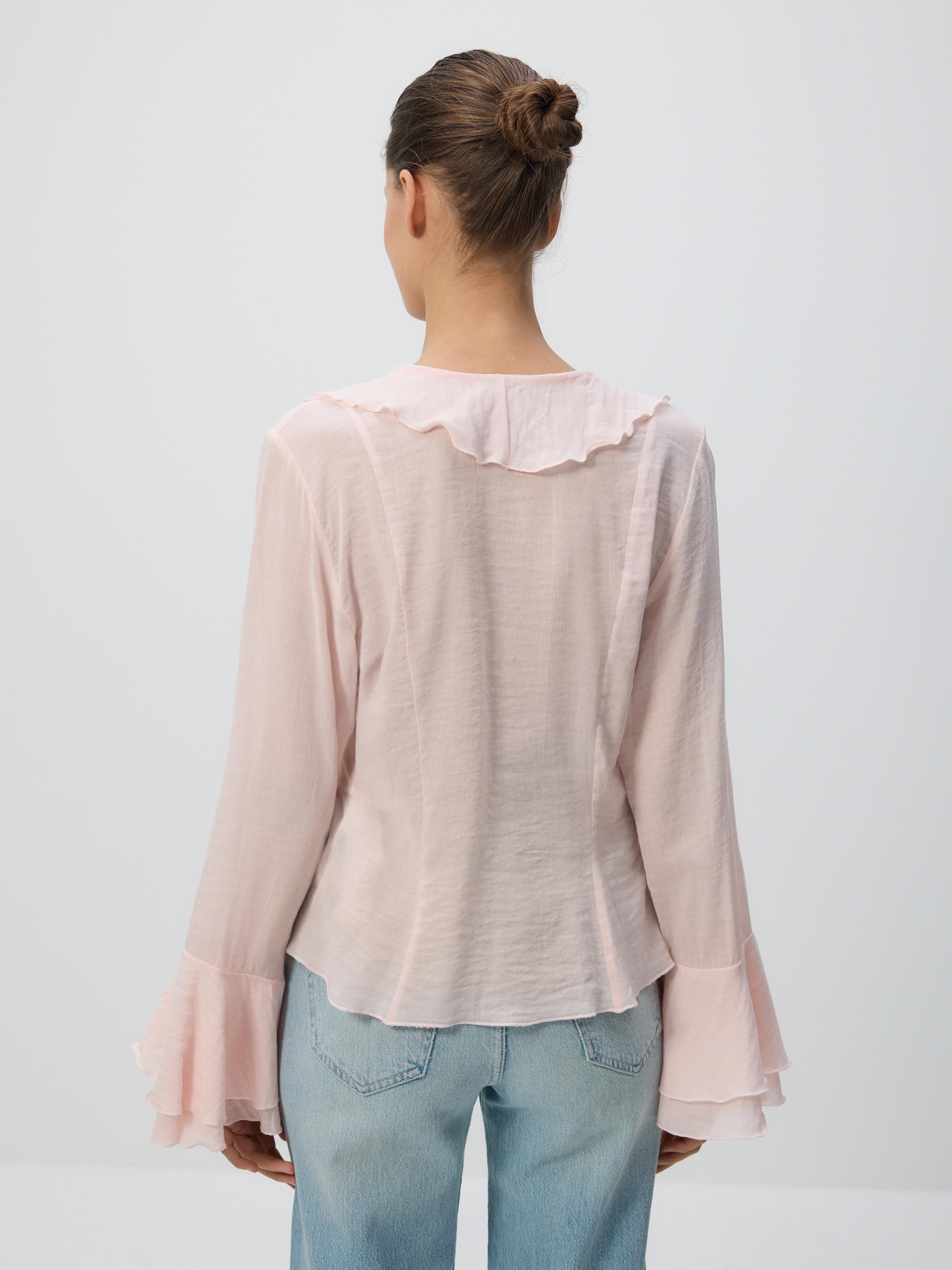 Pink Shirt With Frill, Pink, large image number 3