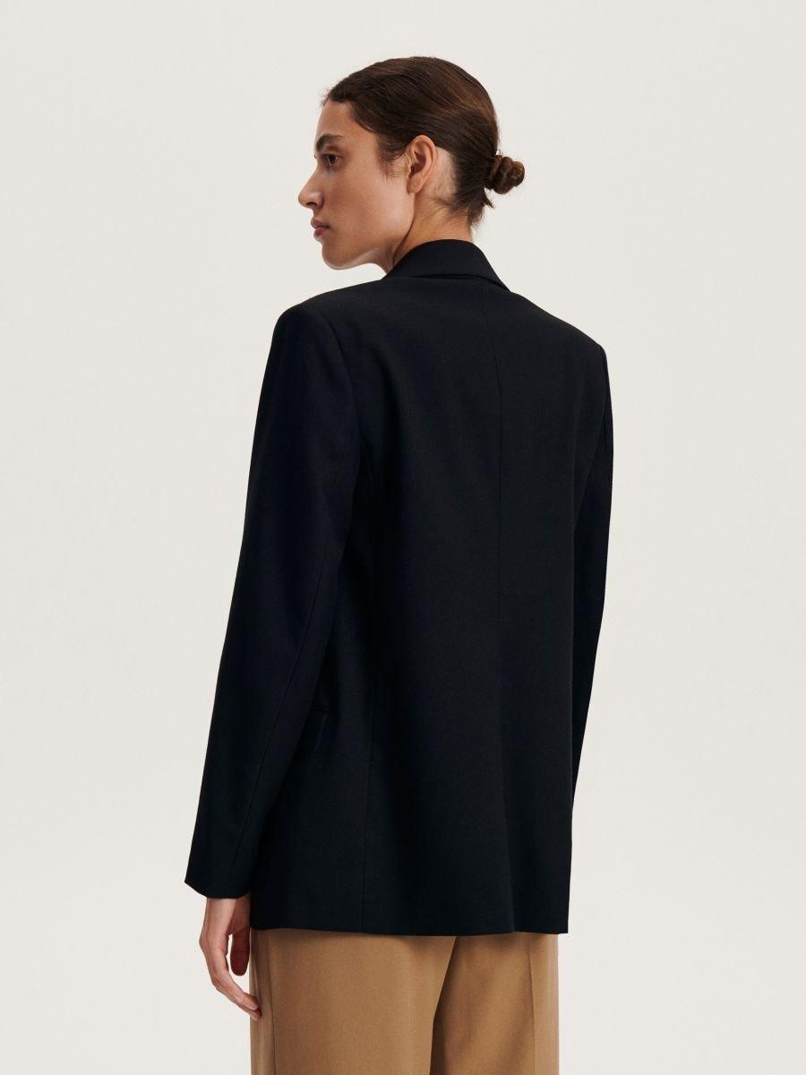 Black Double-Breasted Jacket, , large image number 1