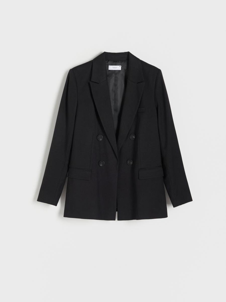 Black Double-Breasted Jacket, , large image number 3