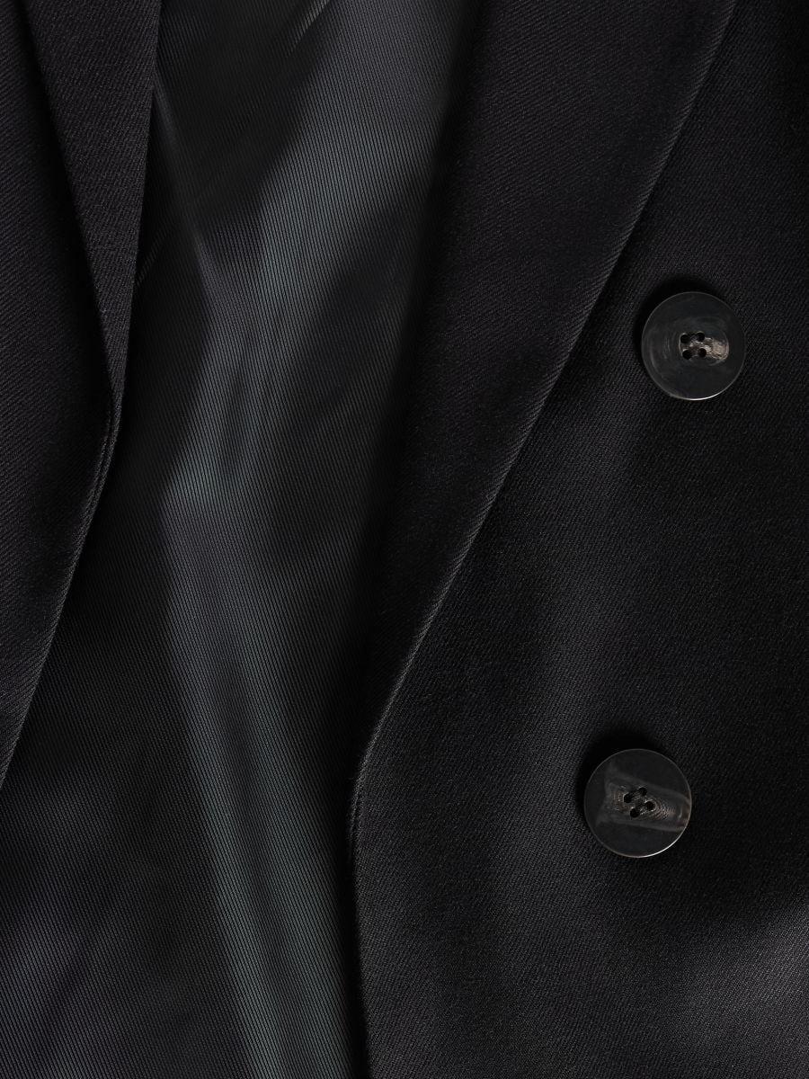 Black Double-Breasted Jacket, , large image number 4