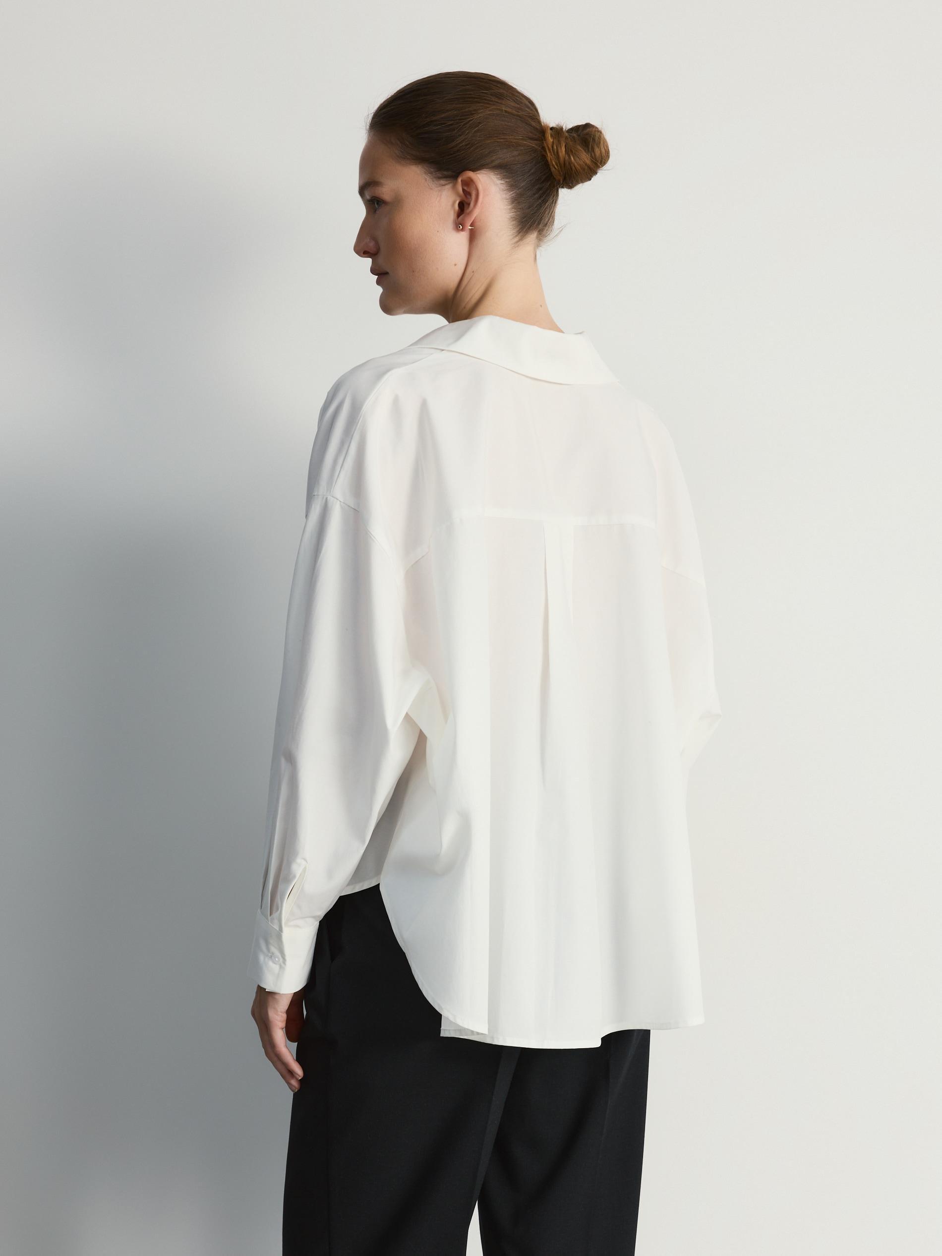 Beige Embroidered Cotton Shirt, White, large image number 4