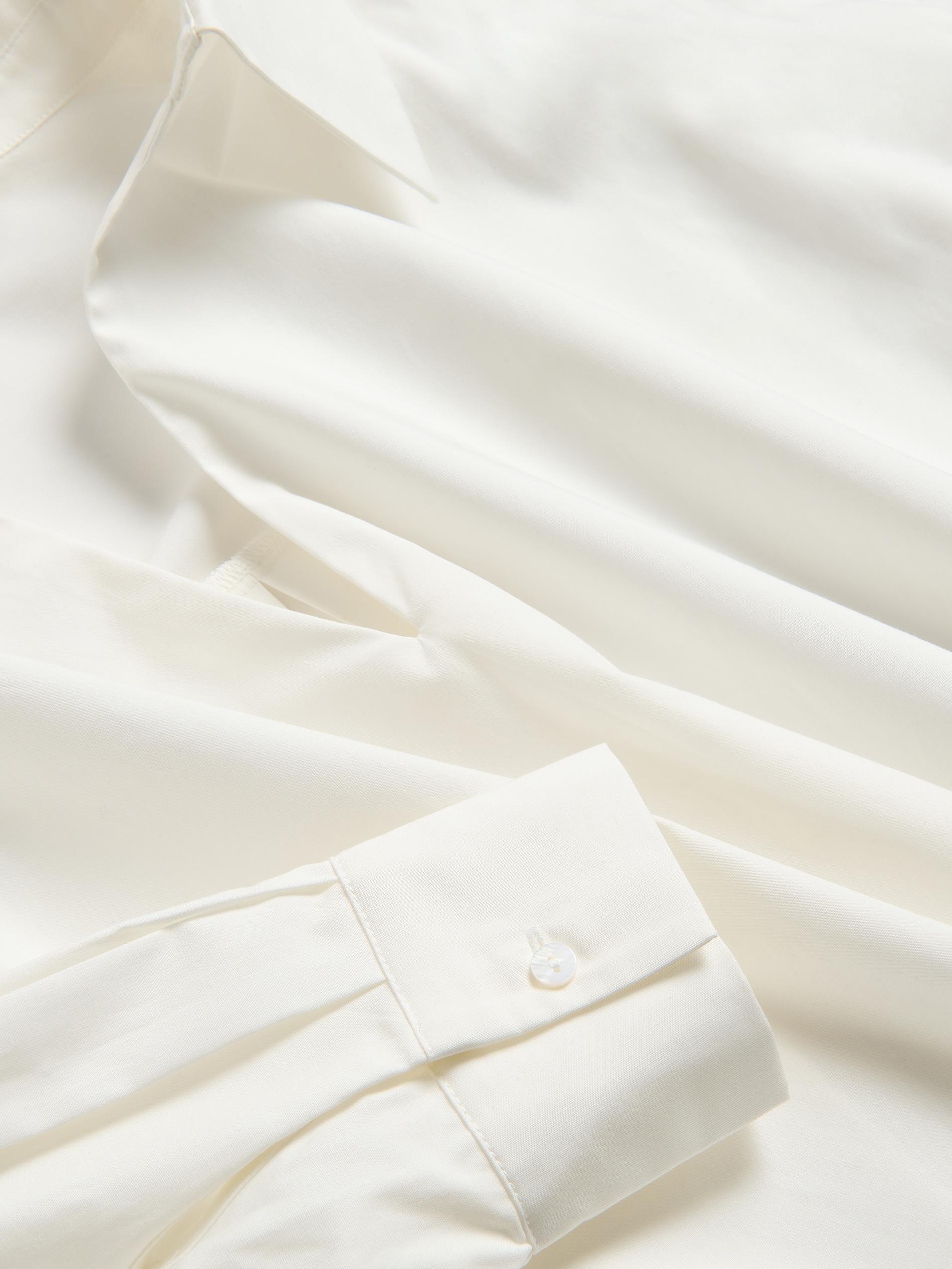 Beige Embroidered Cotton Shirt, White, large image number 7