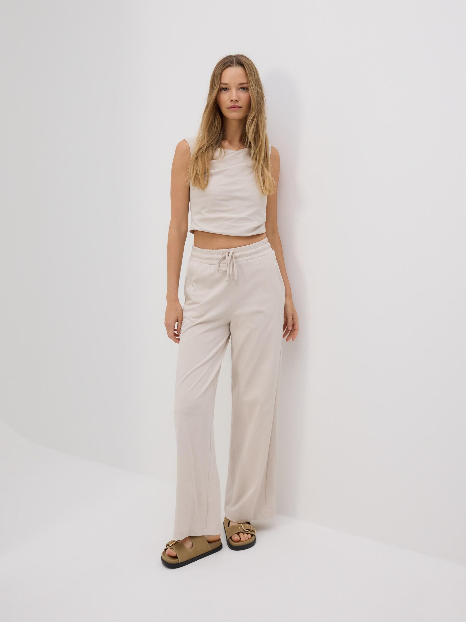 Beige Shirred Top, Ivory, large image number 1