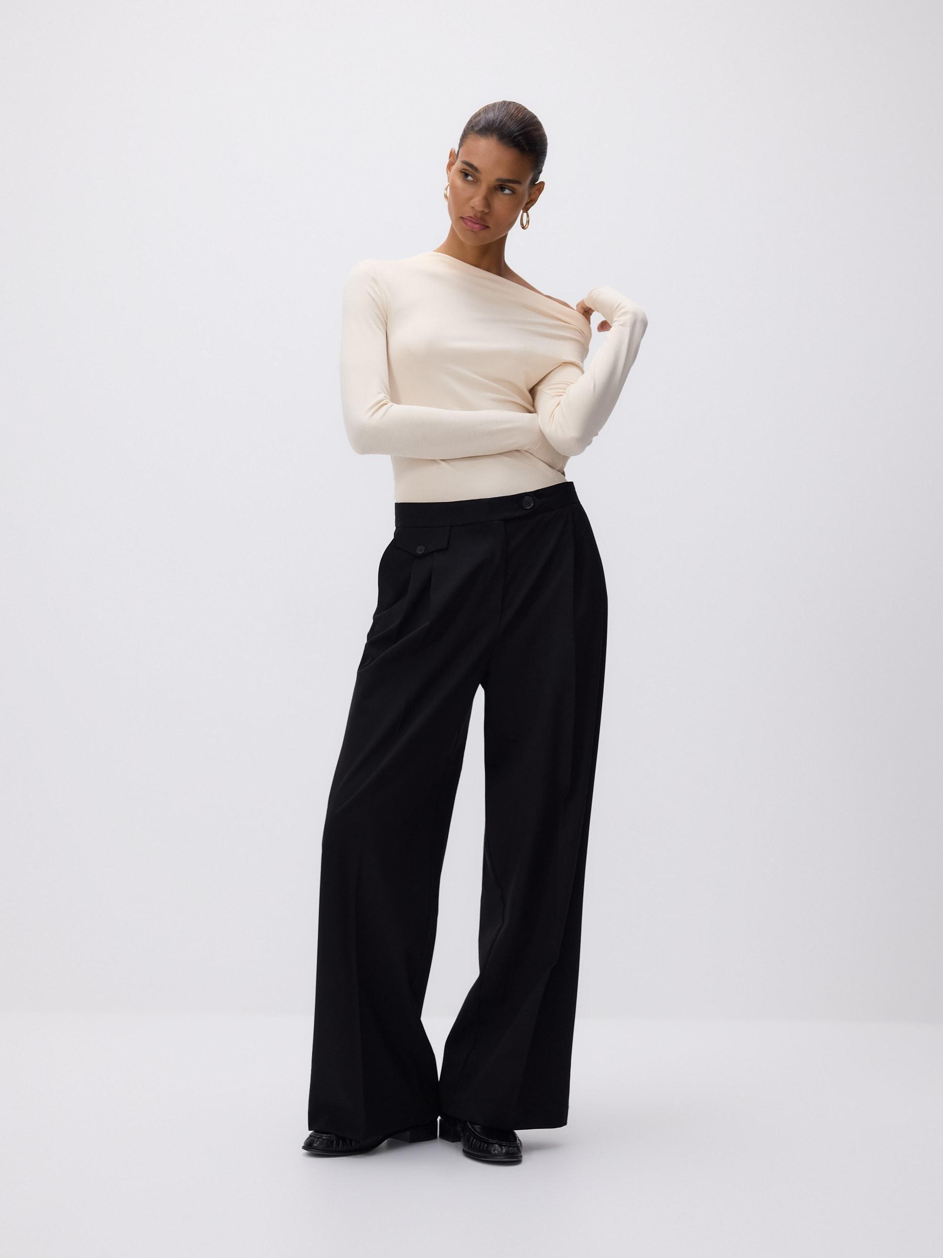 Beige Top With Decorative Gathering, Ivory, medium