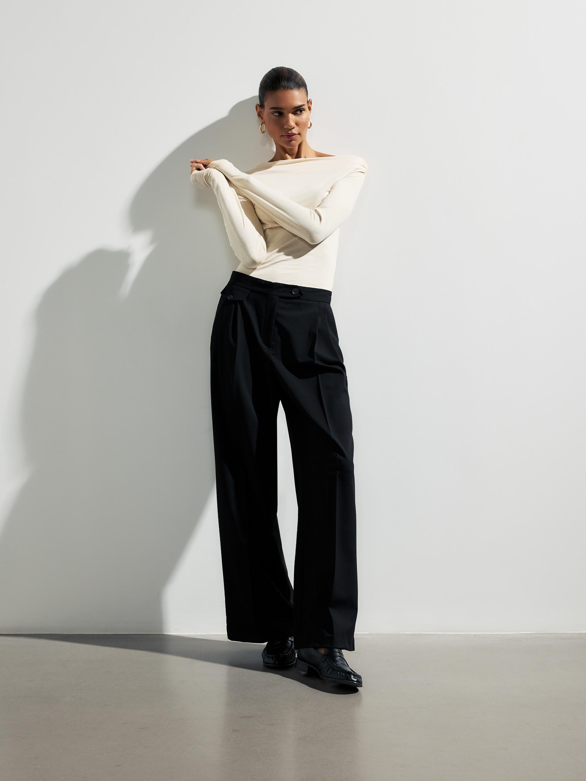 Beige Top With Decorative Gathering, Ivory, large image number 6