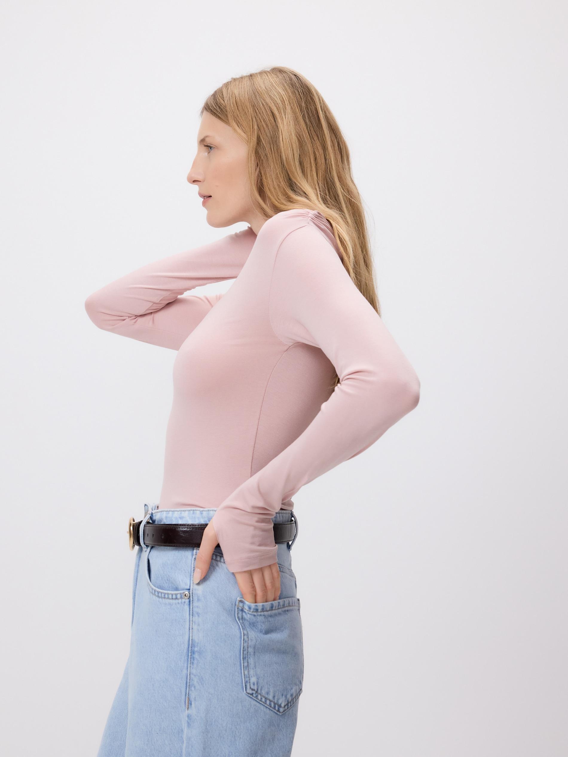 Pink Top With Decorative Gathering, Pink, medium