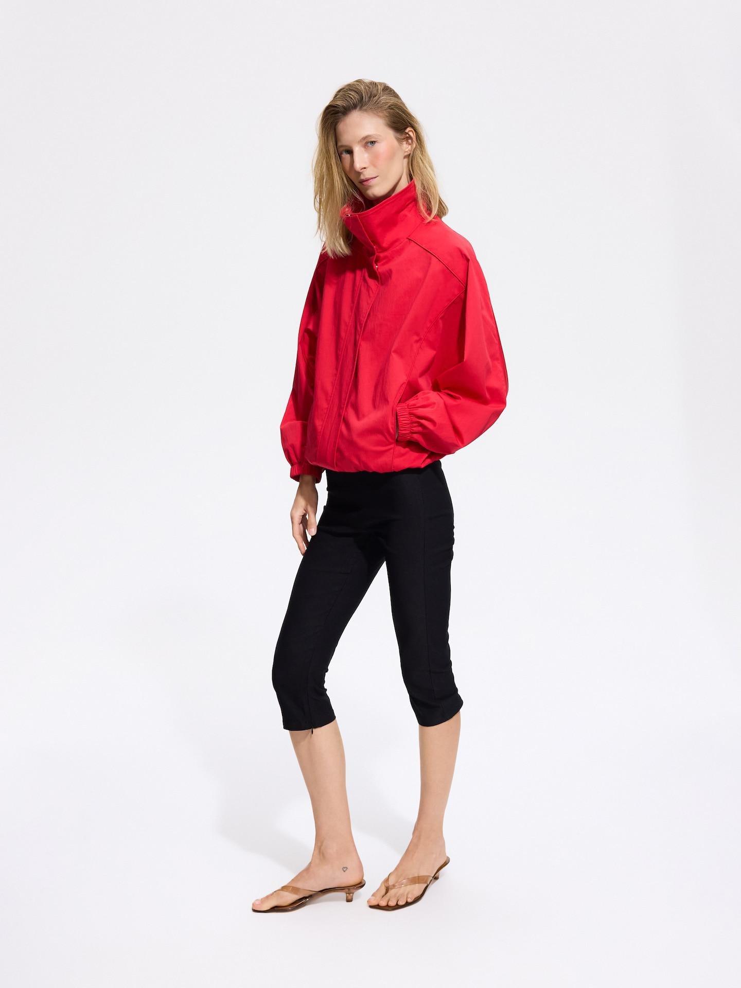 Red Jacket With High Stand Up Collar, Red, large image number 3