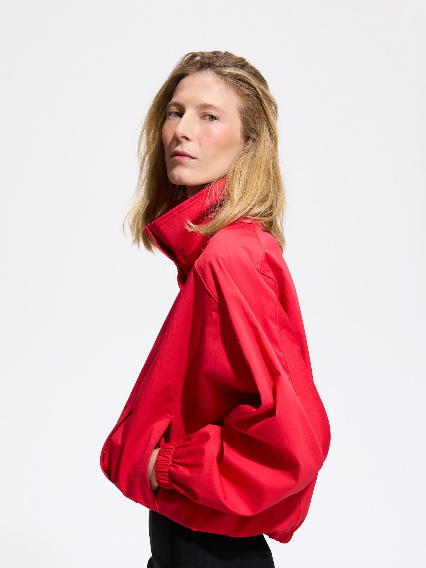 Red Jacket With High Stand Up Collar, Red, large image number 5
