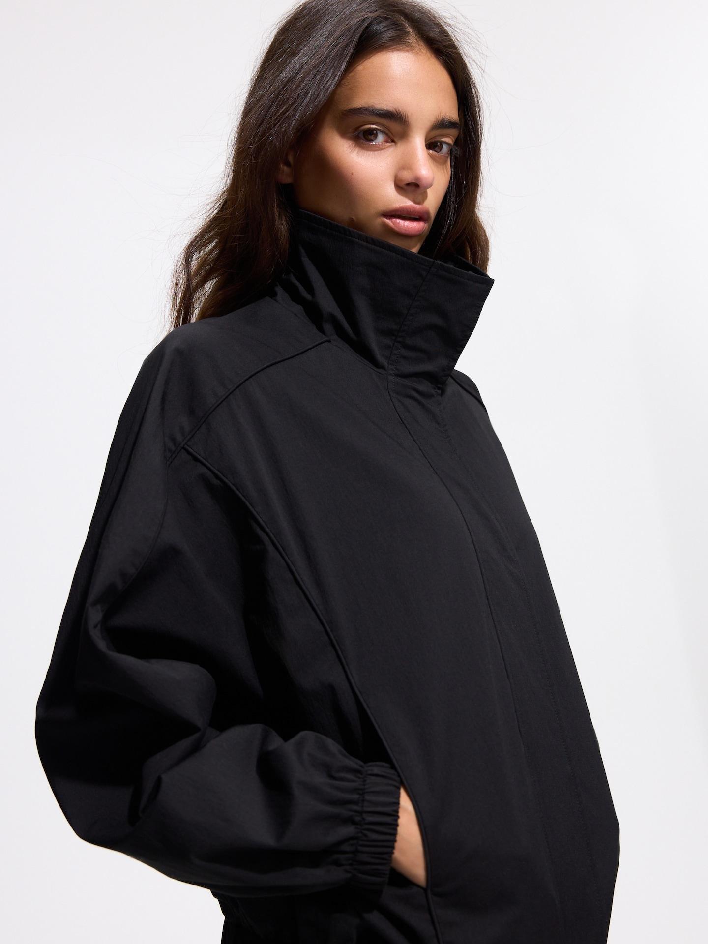 LADIES` OUTER JA CKET BLACK, Black, medium