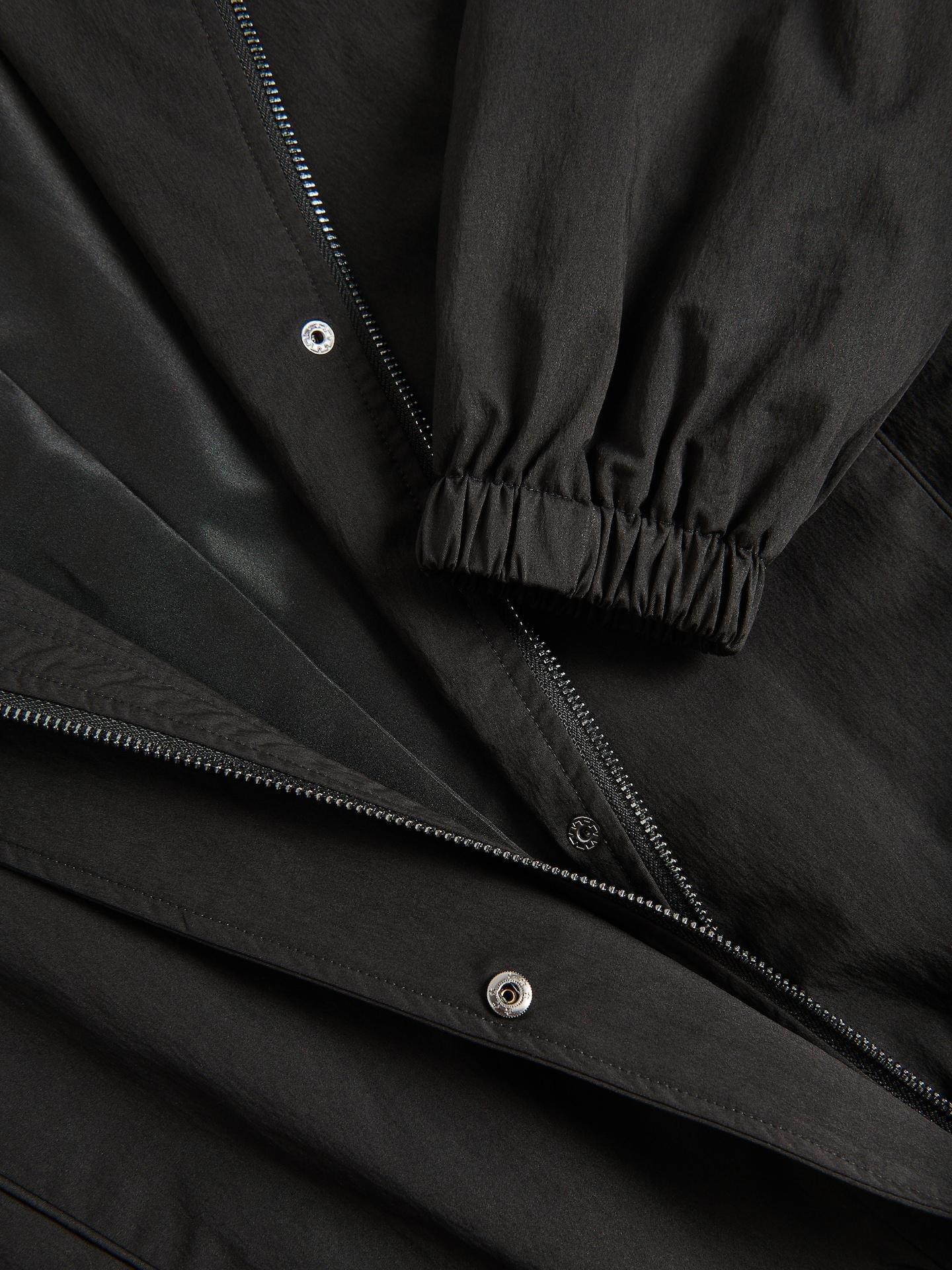 Black Jacket With High Stand Up Collar, Black, large image number 5