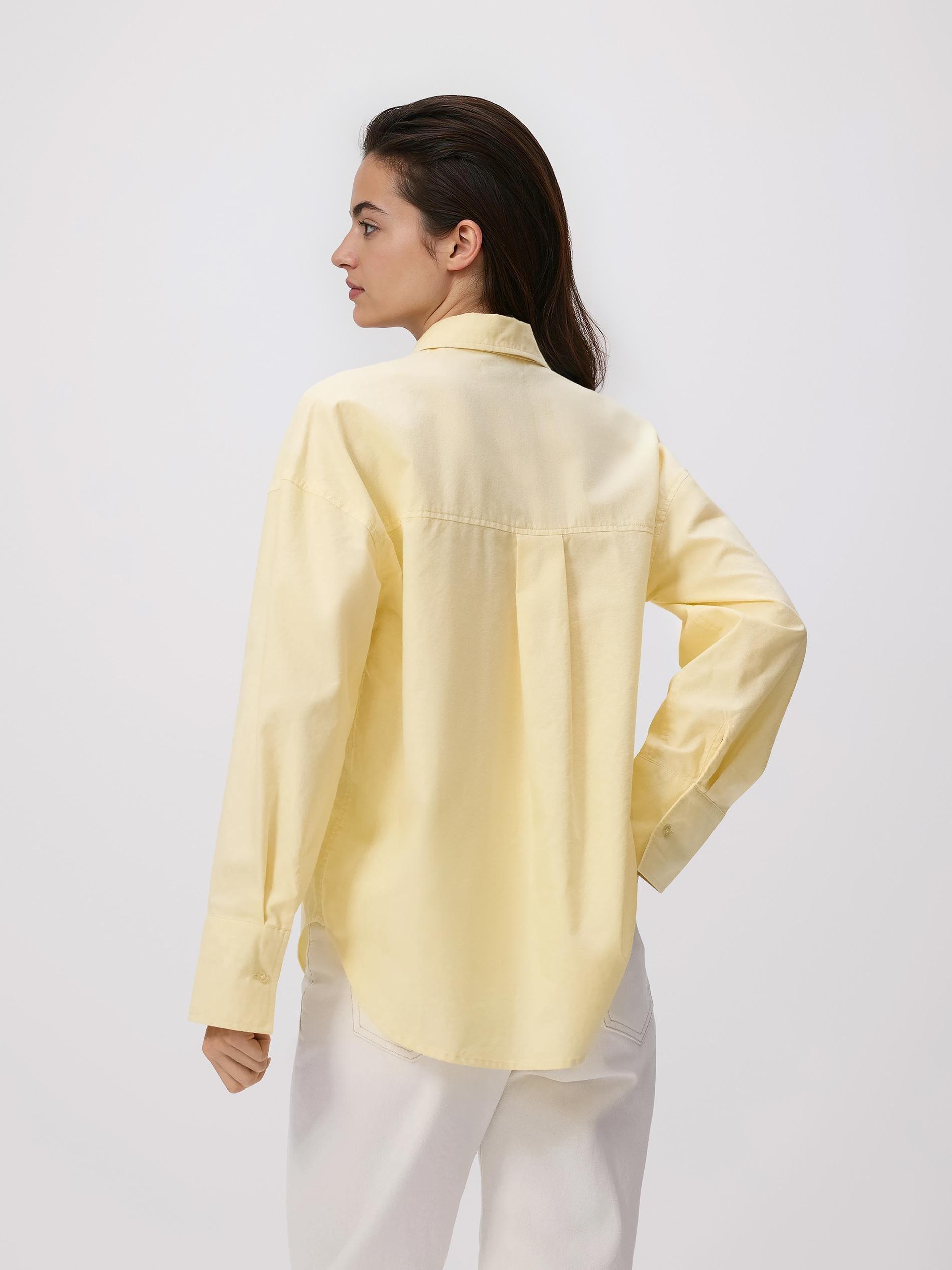 Yellow Oxford Shirt In Cotton, Yellow, large image number 3