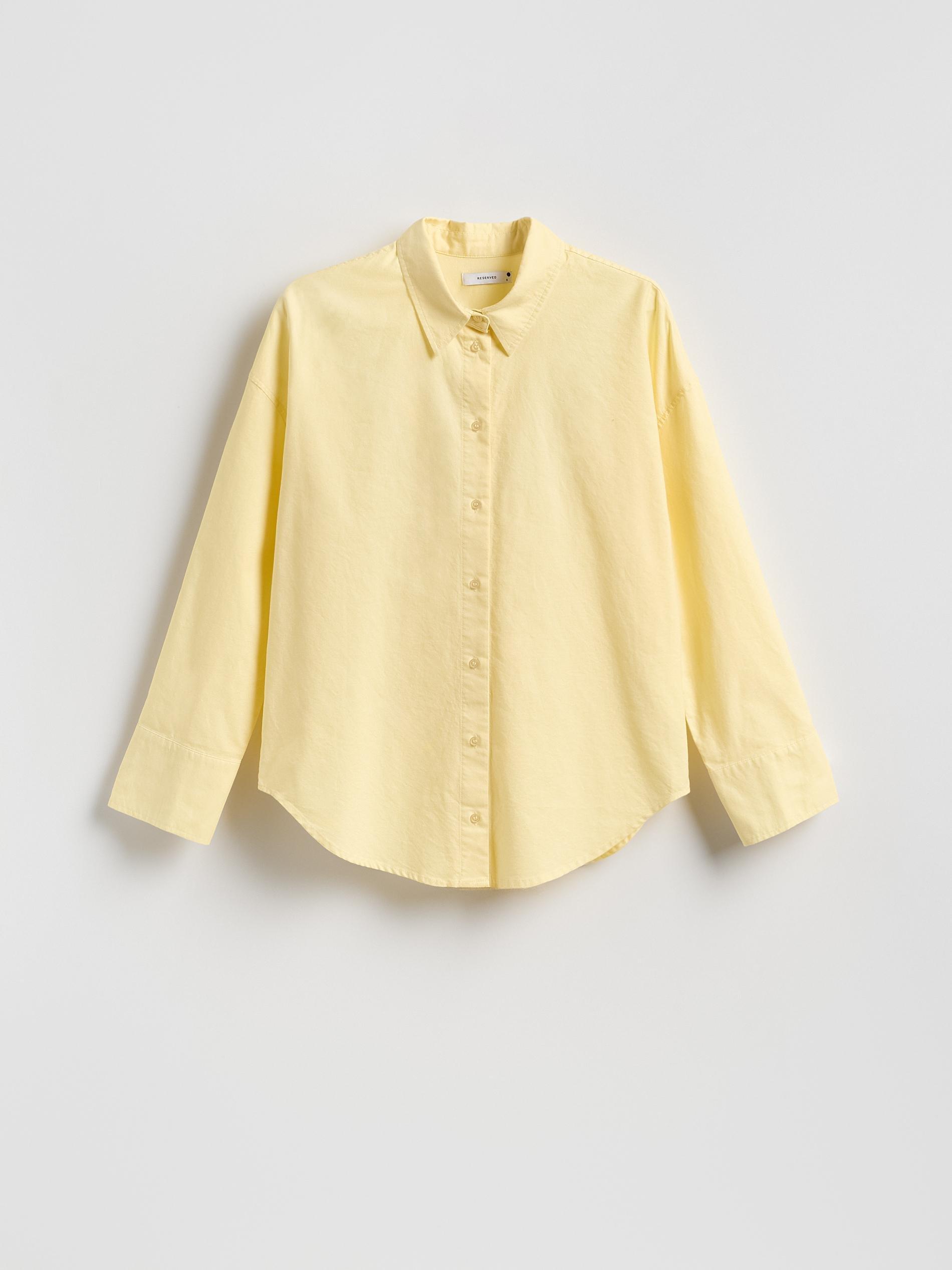 Yellow Oxford Shirt In Cotton, Yellow, large image number 4