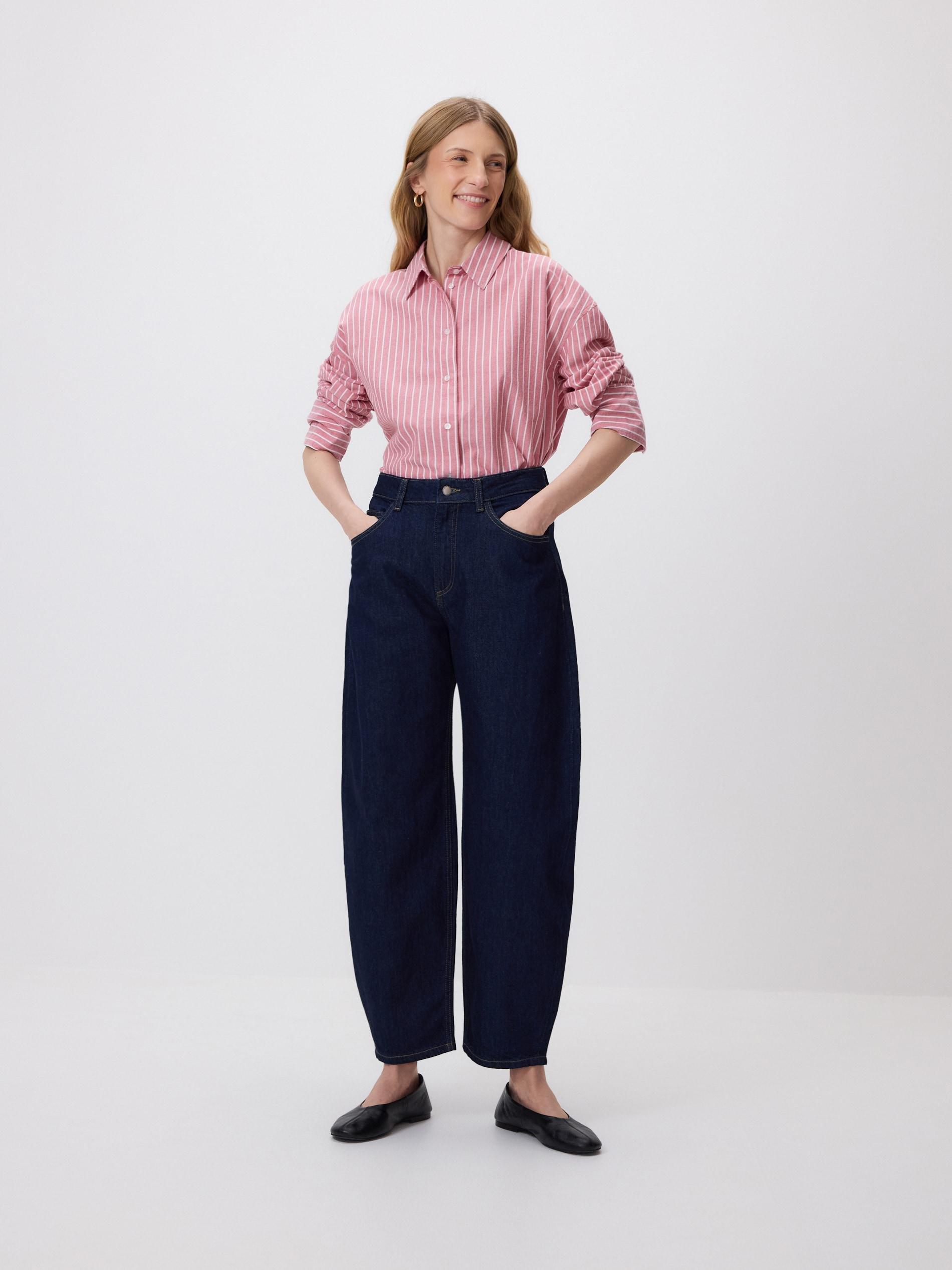 Red Oxford Shirt In Cotton, Red, large image number 0