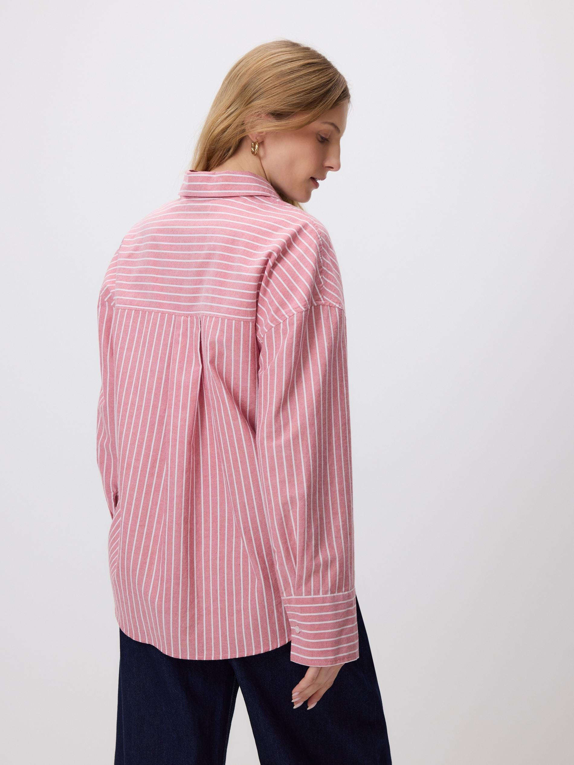 Red Oxford Shirt In Cotton, Red, medium