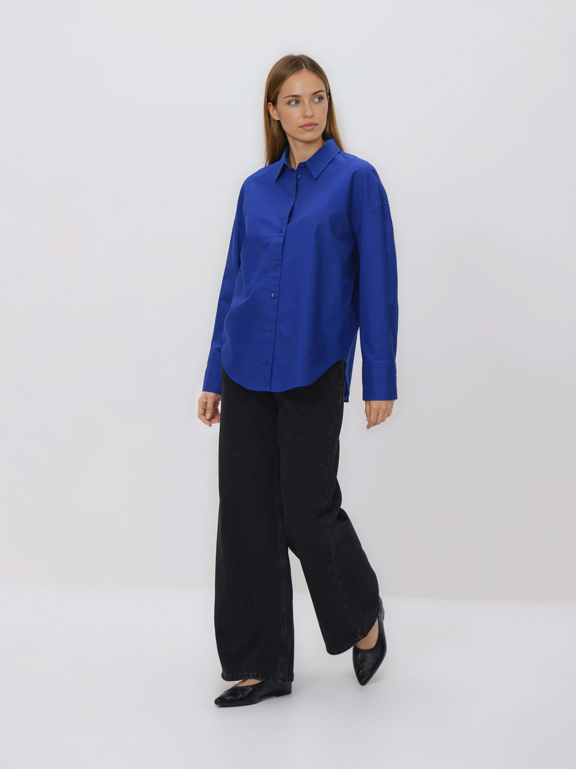 Cobalt Oxford Shirt In Cotton, No Colour, medium
