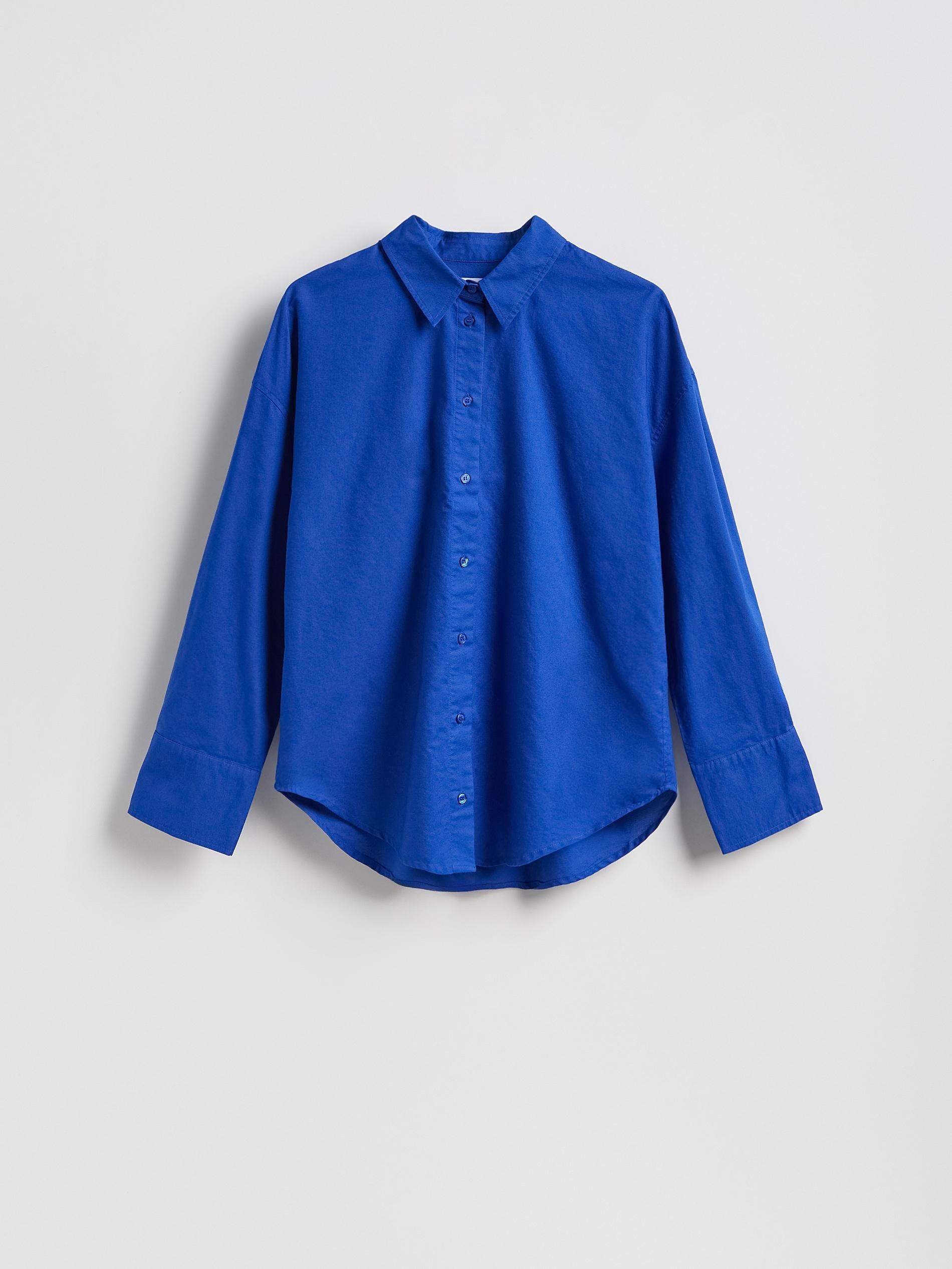 Cobalt Oxford Shirt In Cotton, No Colour, large image number 3