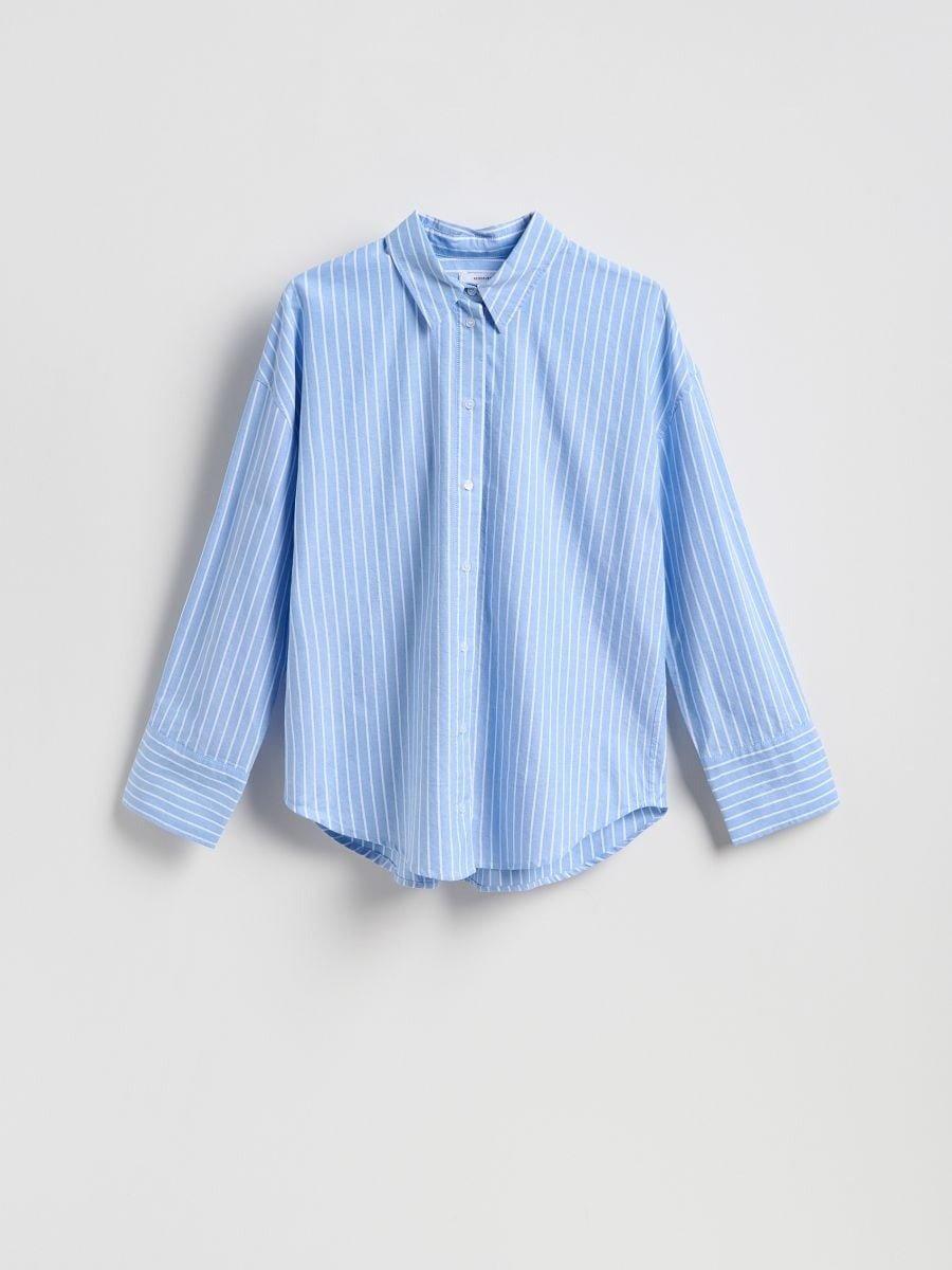 Blue Cotton Shirt, Blue, large image number 0