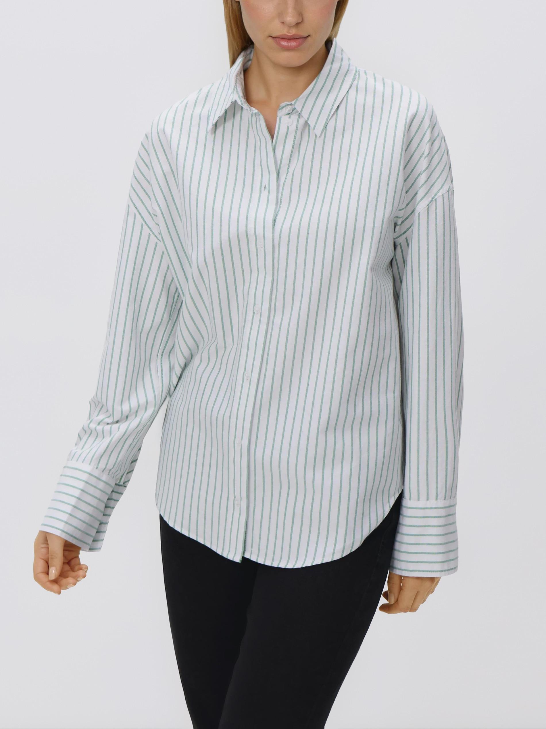 Green Oxford Shirt In Cotton, Green, large image number 0