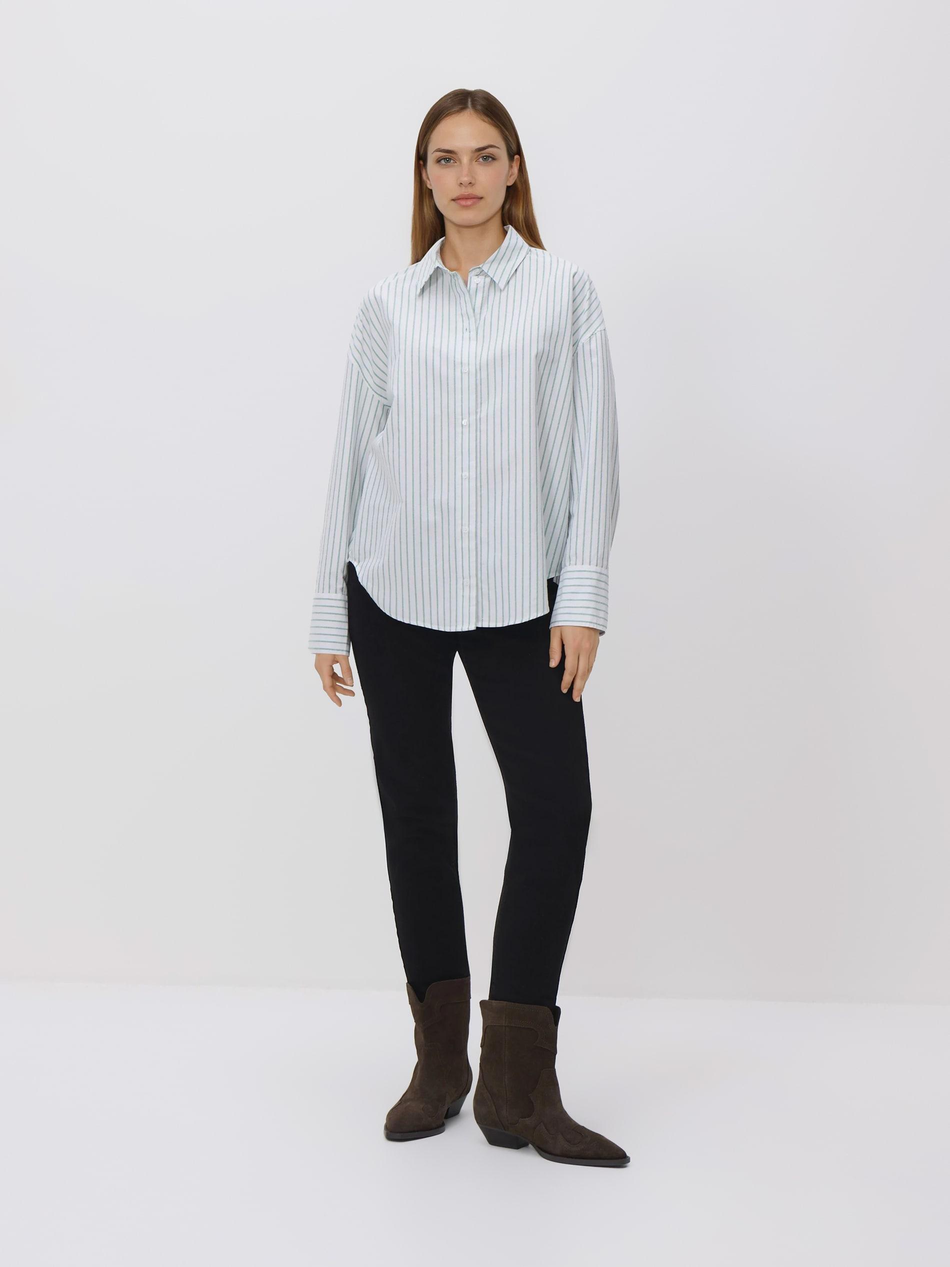 Green Oxford Shirt In Cotton, Green, large image number 1