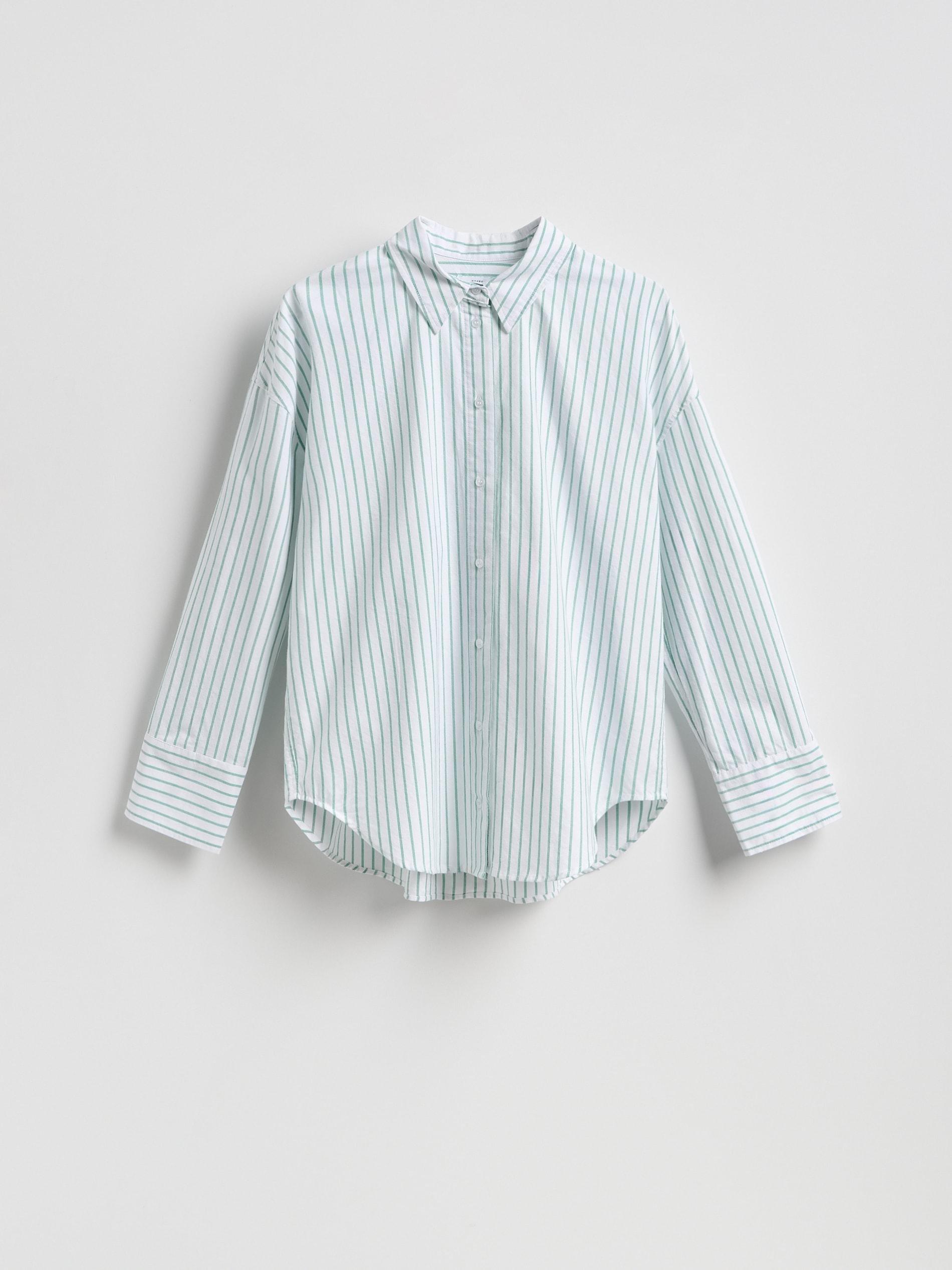 Green Oxford Shirt In Cotton, Green, large image number 3