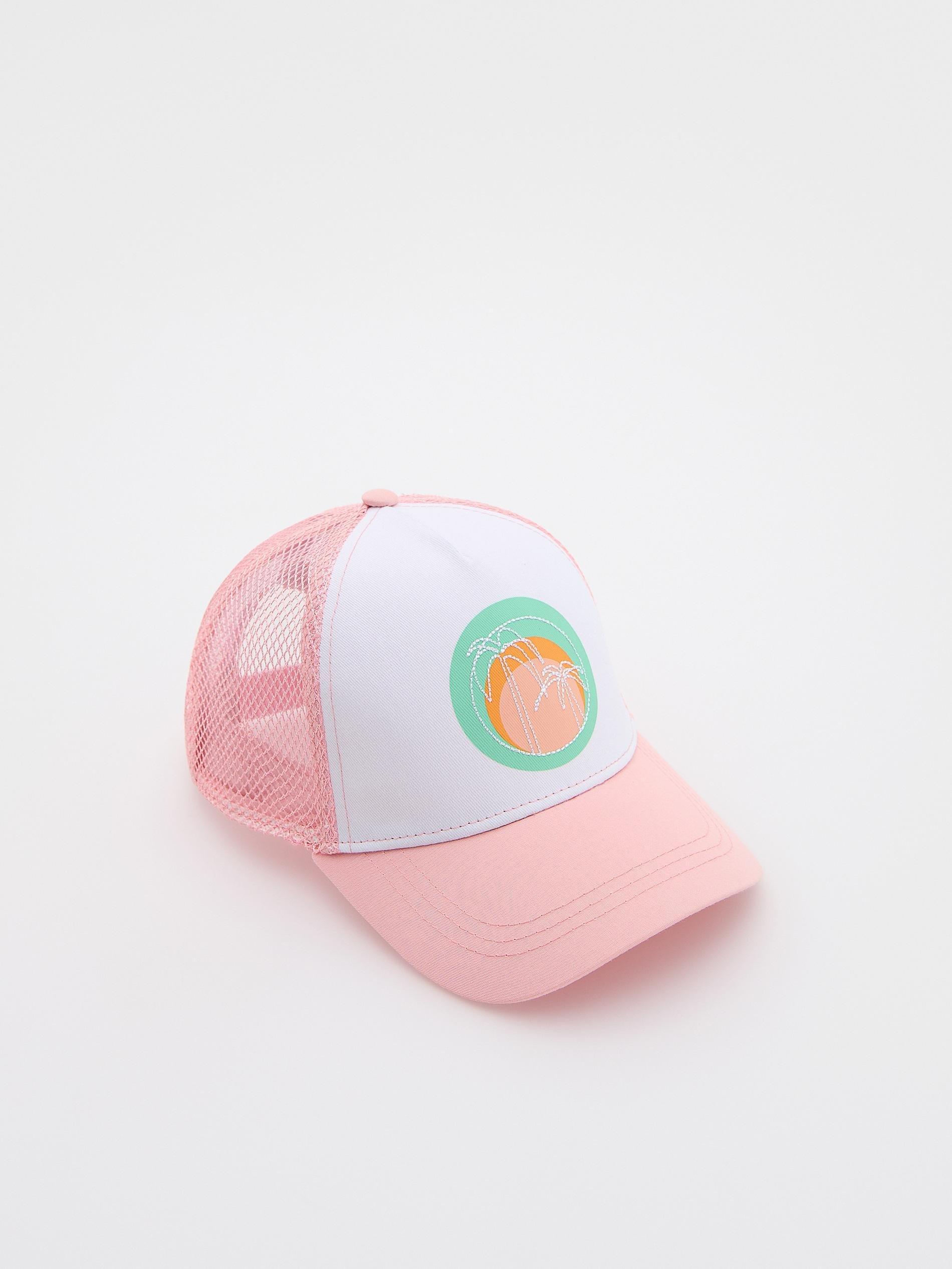 Pink Embroidered Cap, , large image number 1