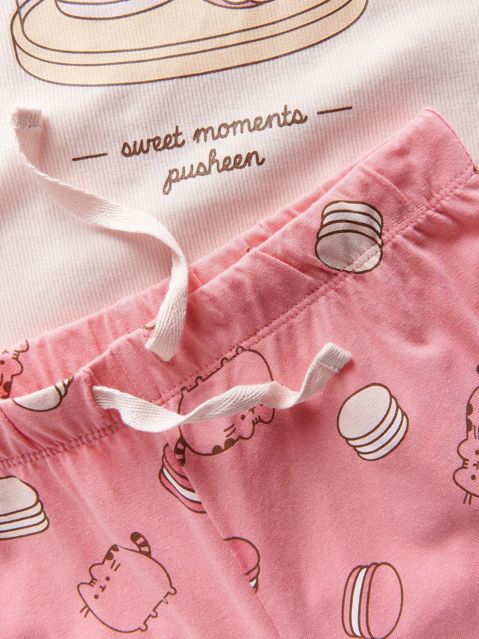 PASTEL PINK Pusheen two-piece PJs, Pink, medium