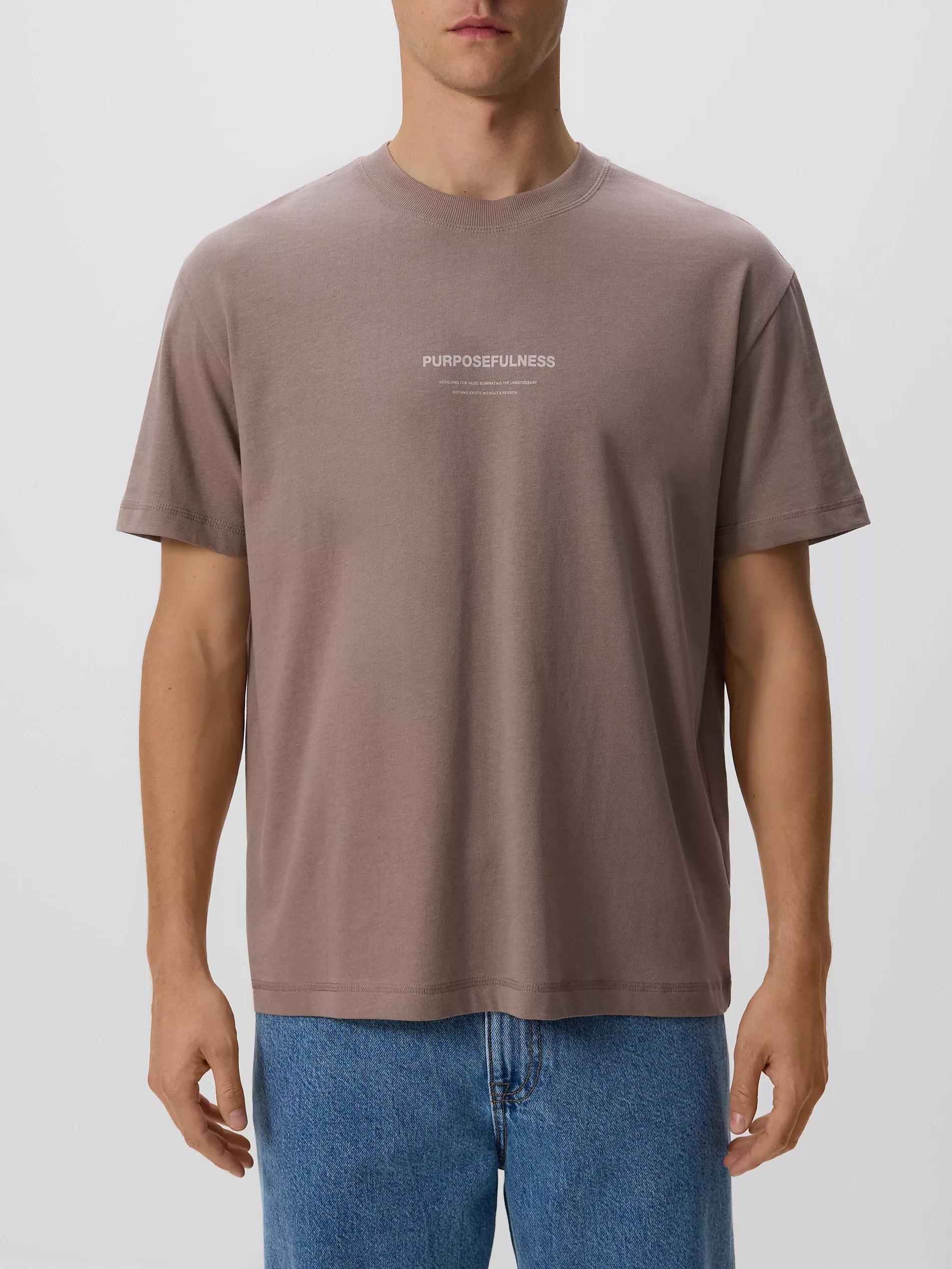 تيشيرت بوكسية مع طبعة بيج, Beige, medium