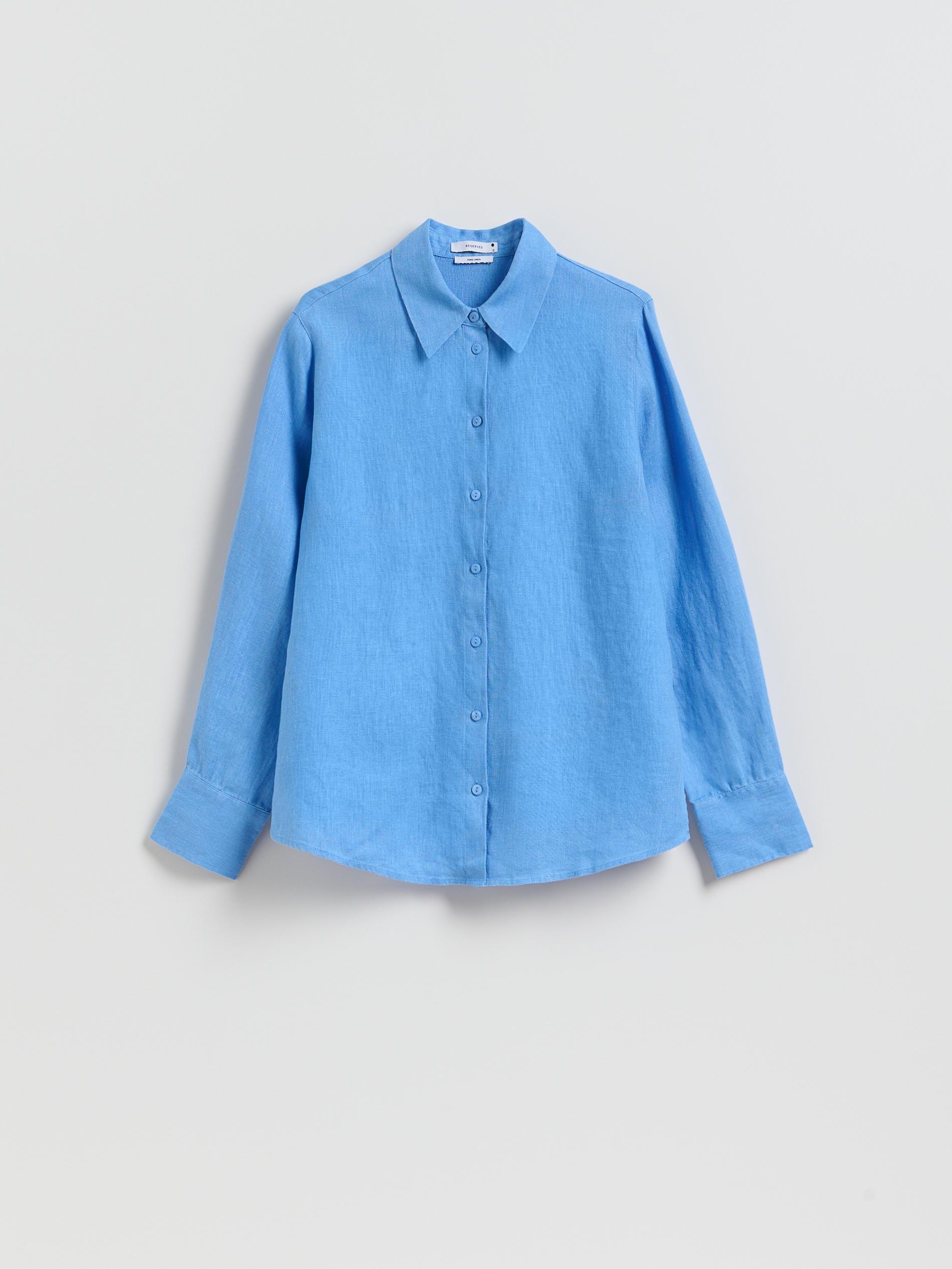 Blue Linen Shirt, Blue, large image number 2