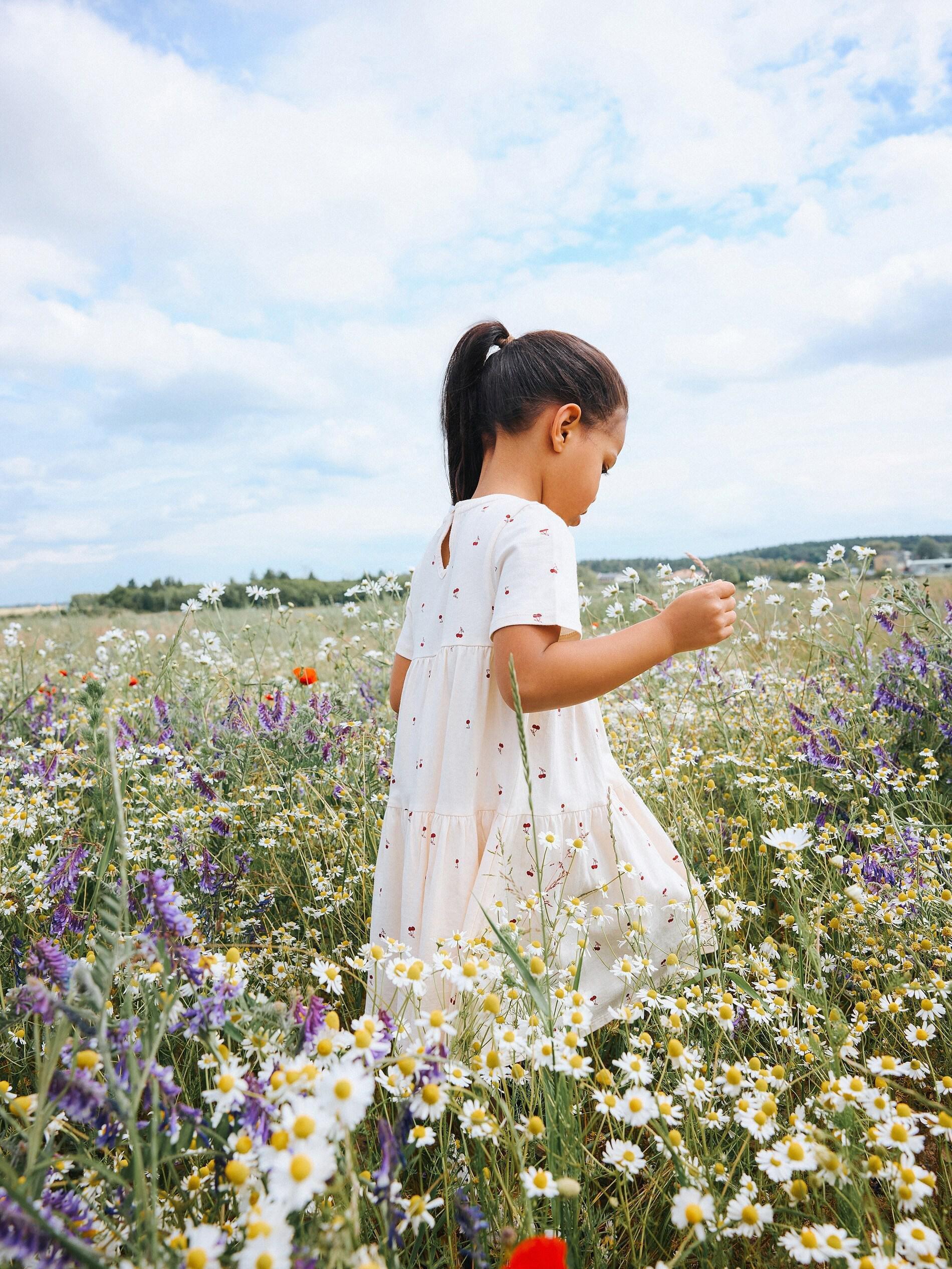 Beige Patterned Dress, Ivory, medium
