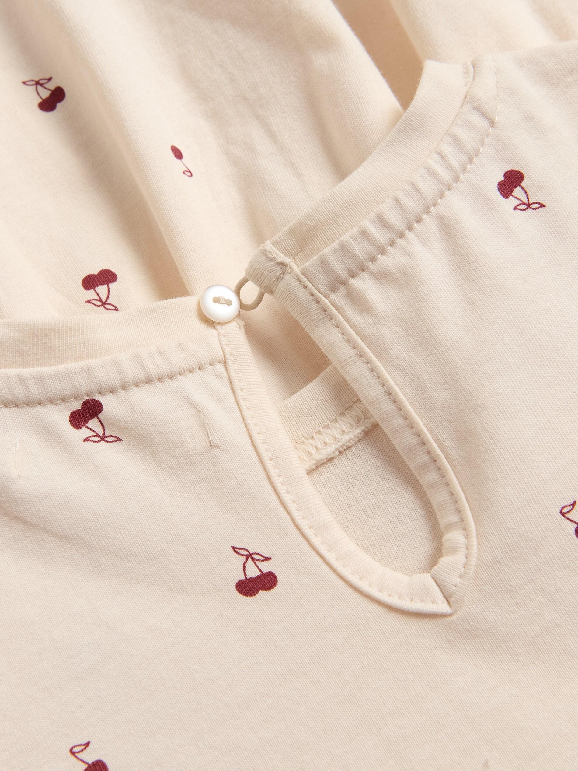 Beige Patterned Dress, Ivory, large image number 3