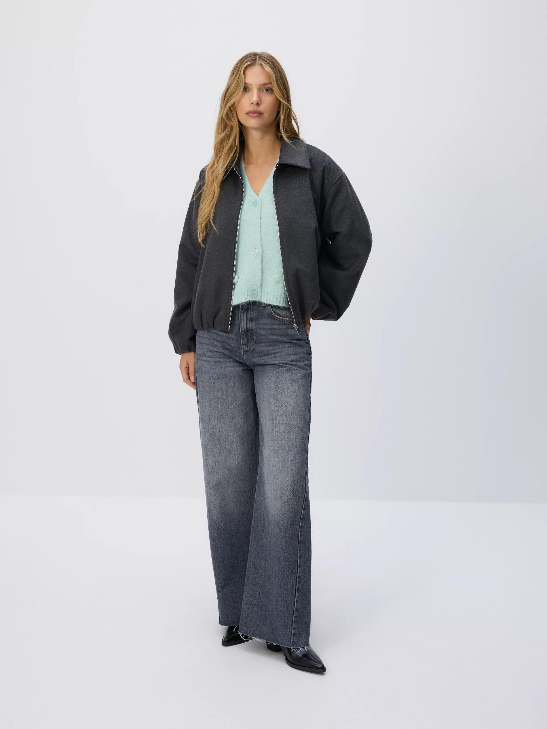 PALE TURQUOISE Cardigan with applications, Turquoise, medium