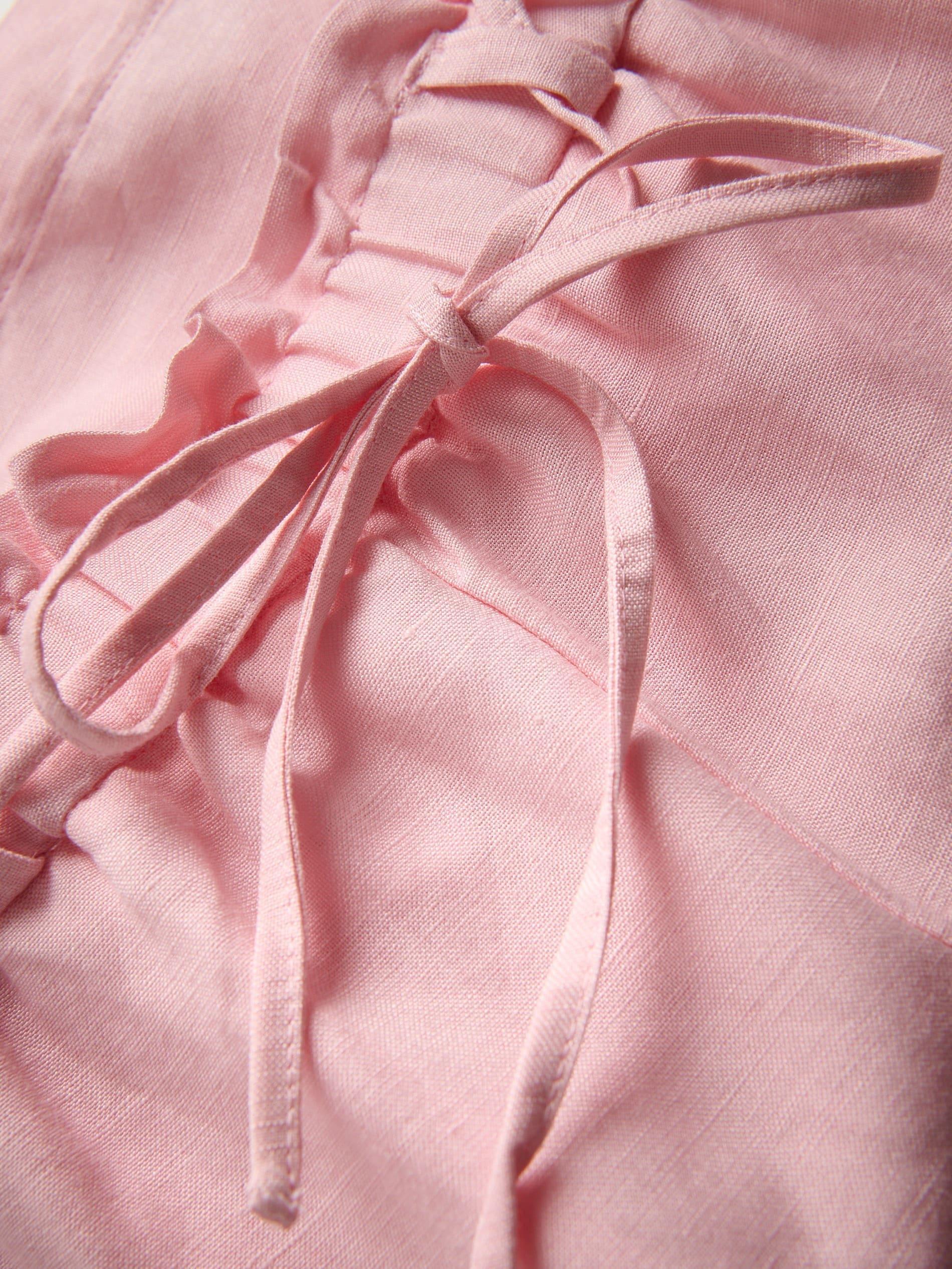 Pink Linen And Viscose Shorts, Pink, large image number 5