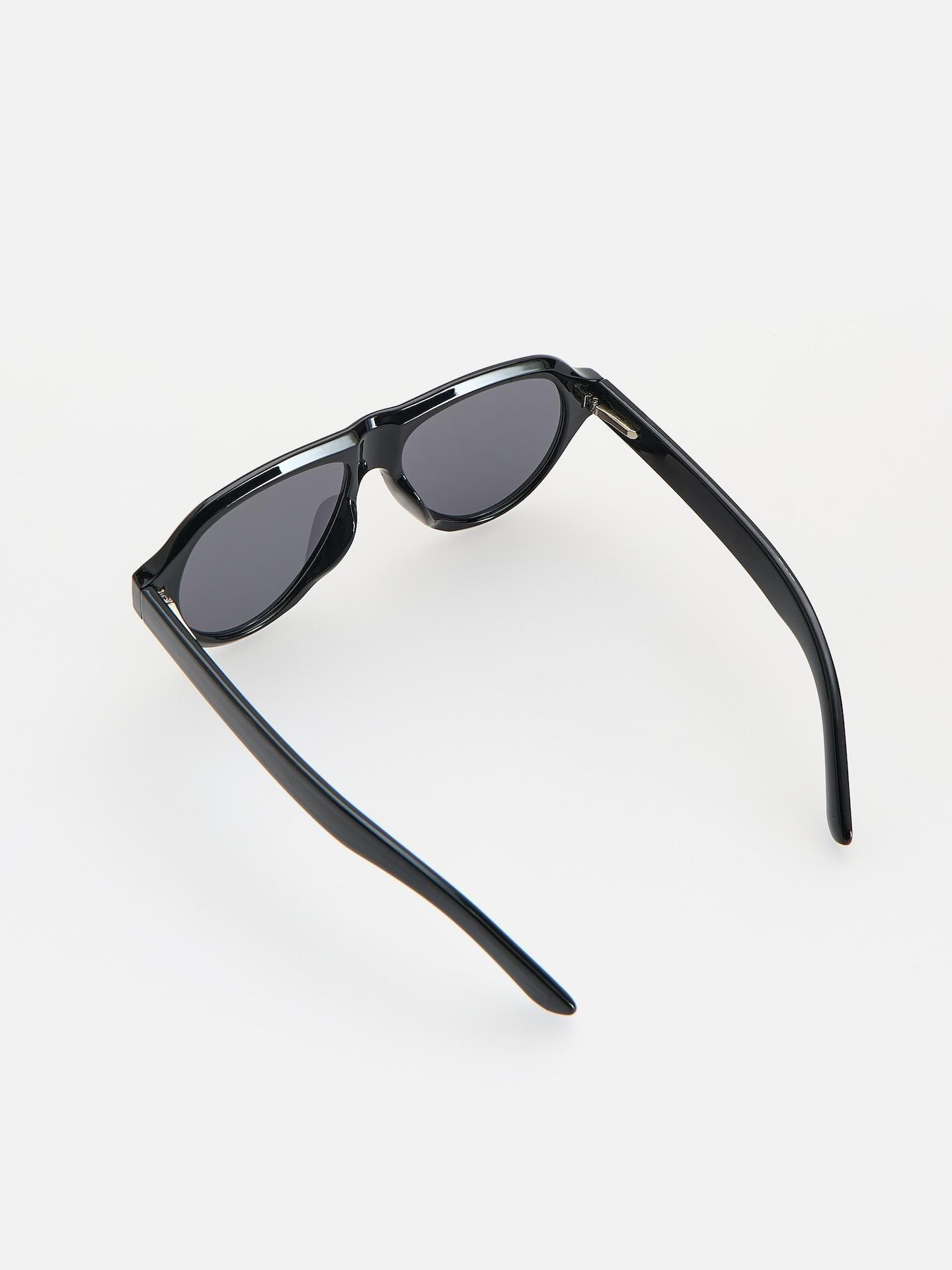 Black Aviator Sunglasses, Black, medium
