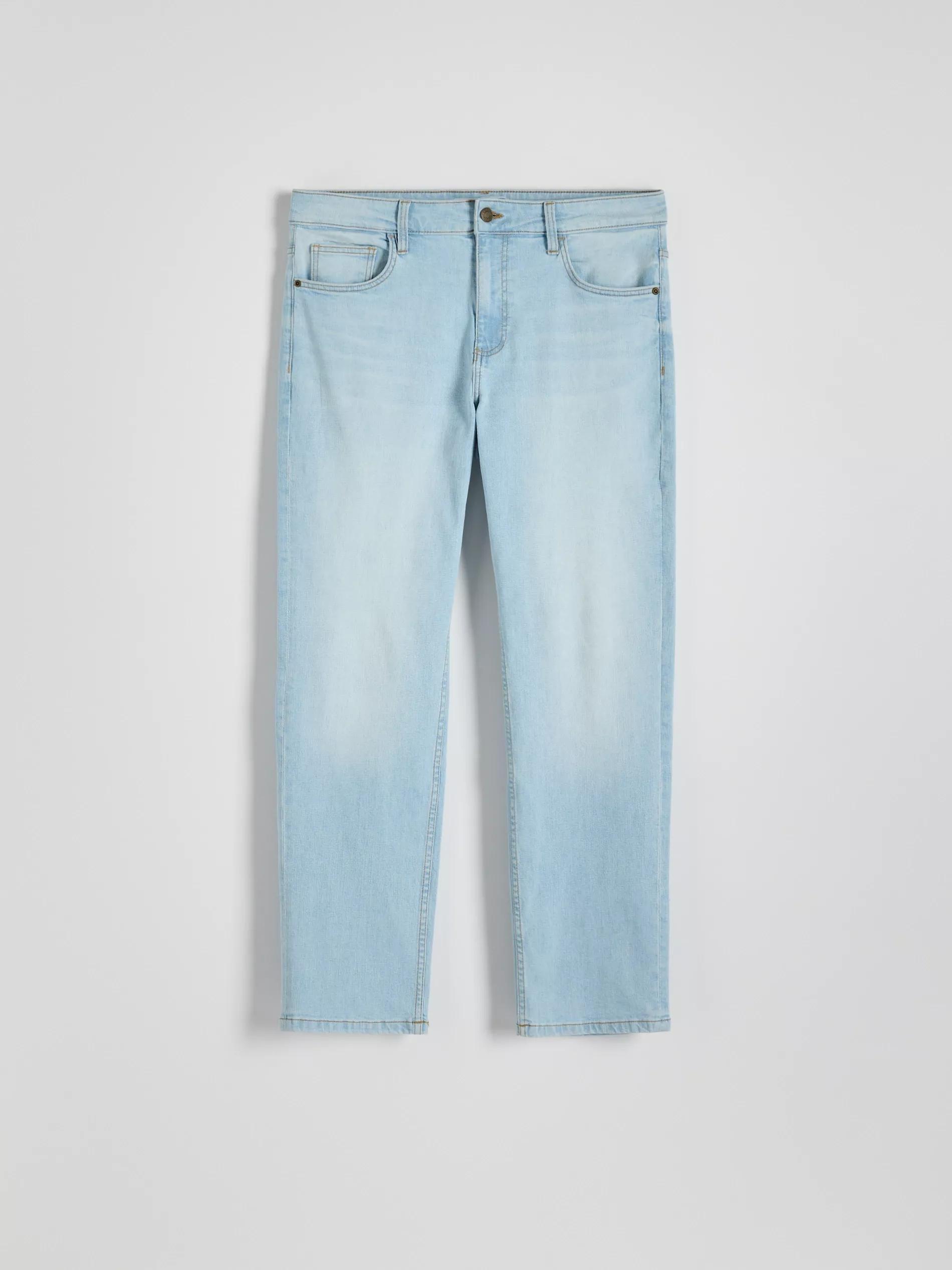 Blue Straight Jeans With Wash Effect, , large image number 5