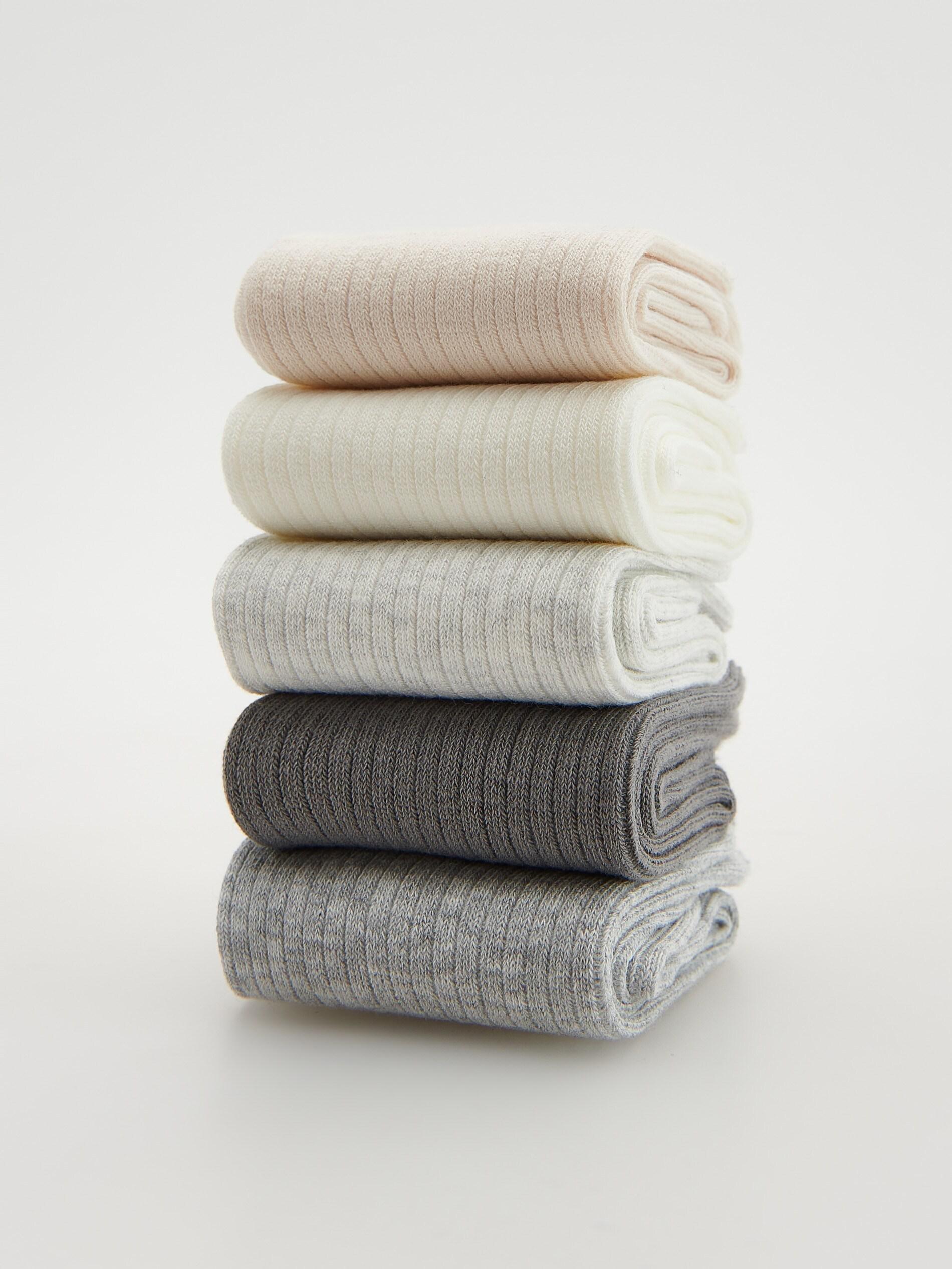Grey 5 pack of socks, , large image number 0